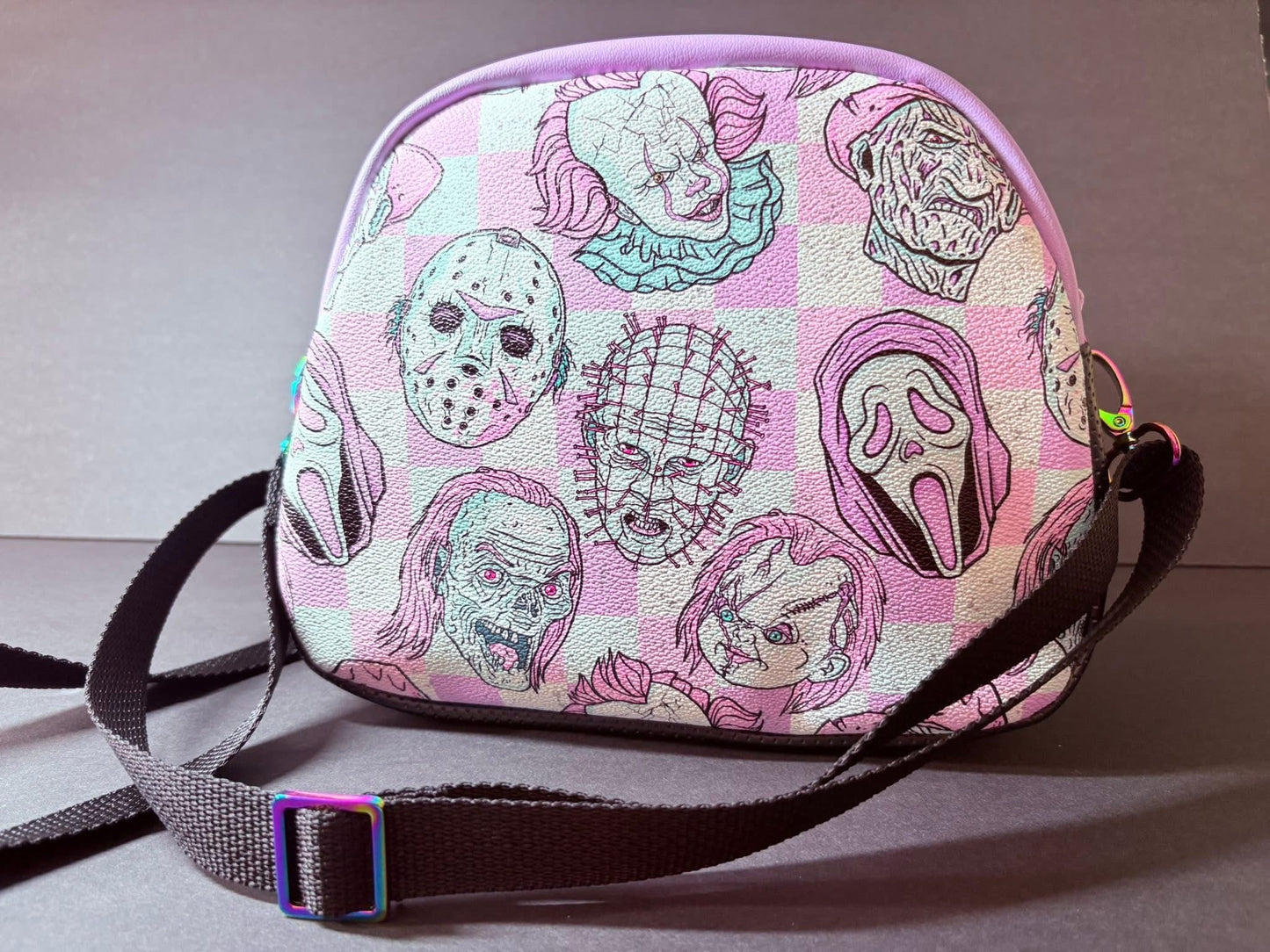 Pastel horror mini bowler bag