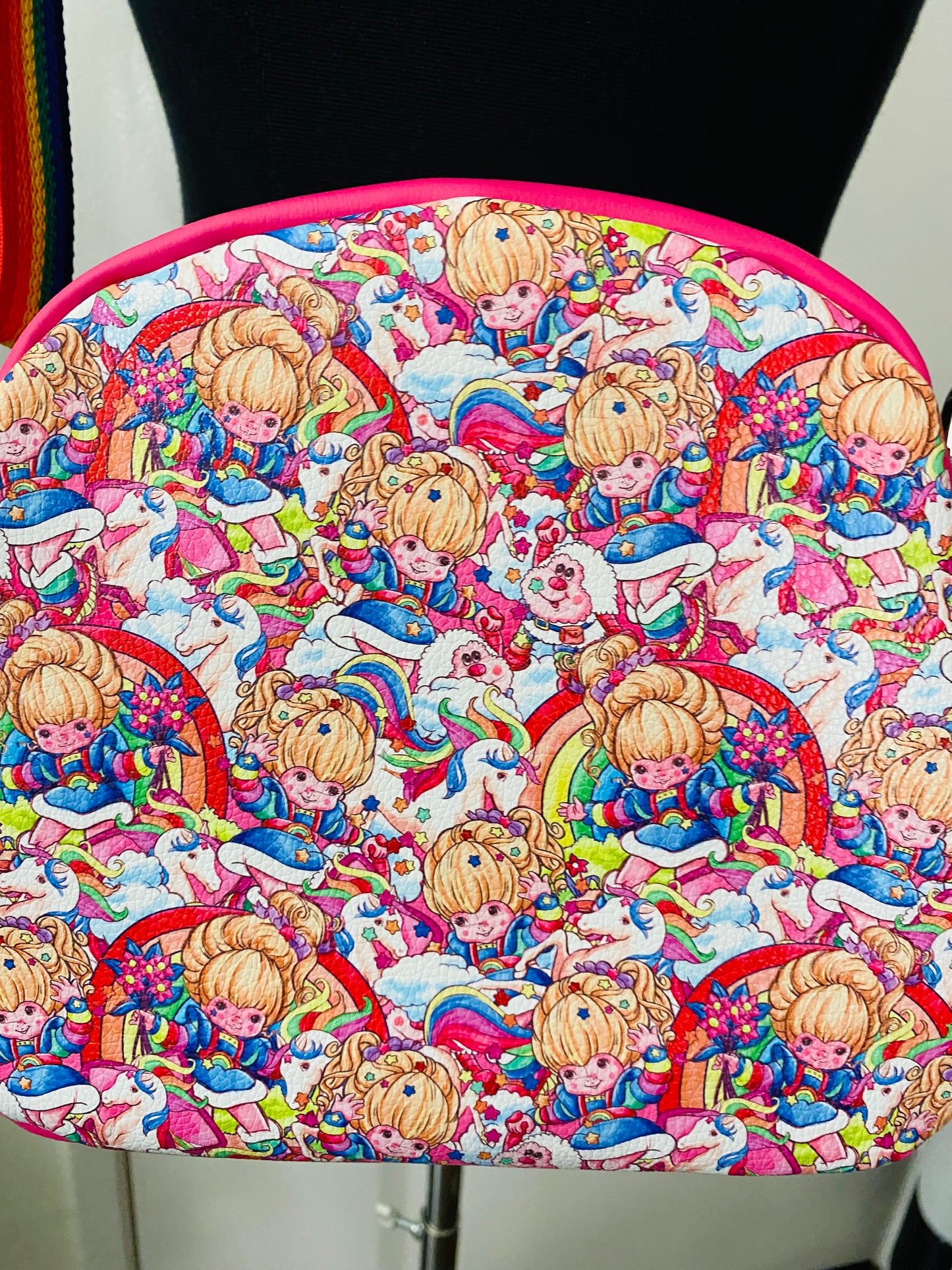 RAINBOW GIRL BOWLER CROSSBODY BAG