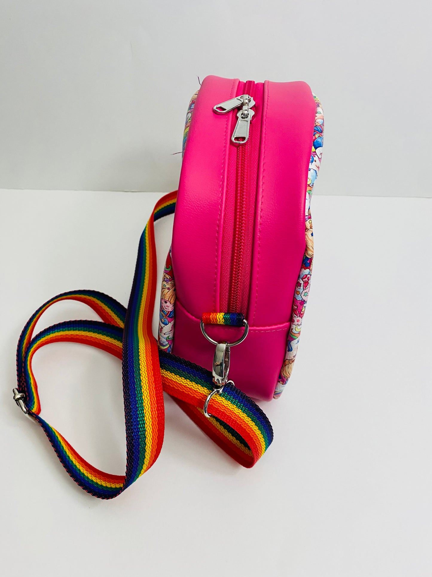 RAINBOW GIRL BOWLER CROSSBODY BAG