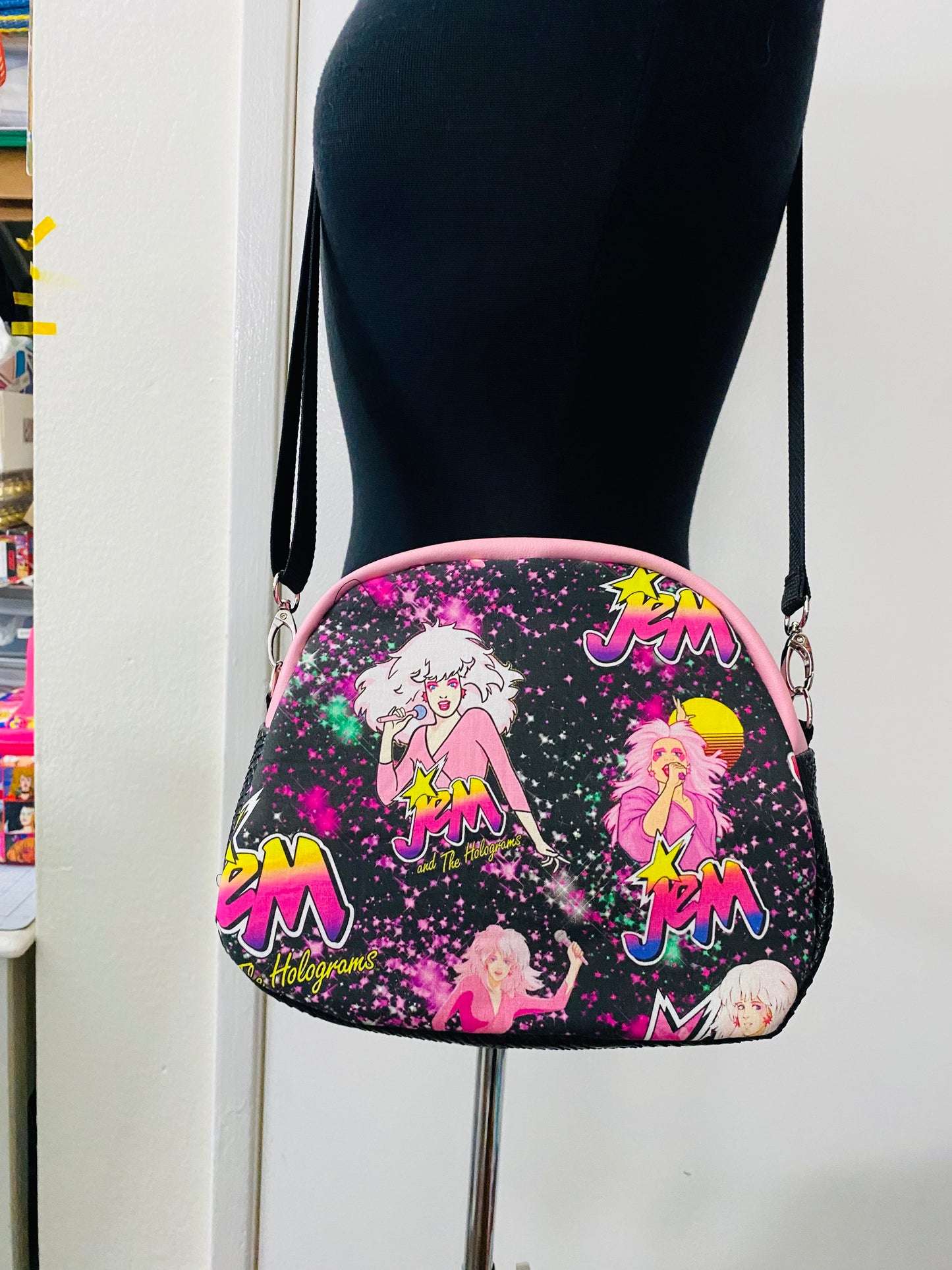 JEM AND THE HOLOGRAMS mini bowler crossbody bag