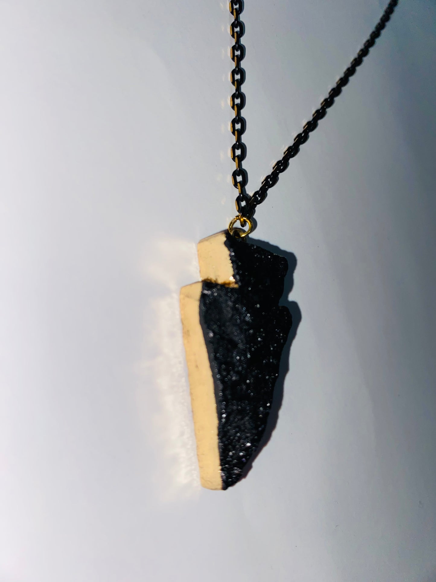 Arrowhead tourmaline necklace