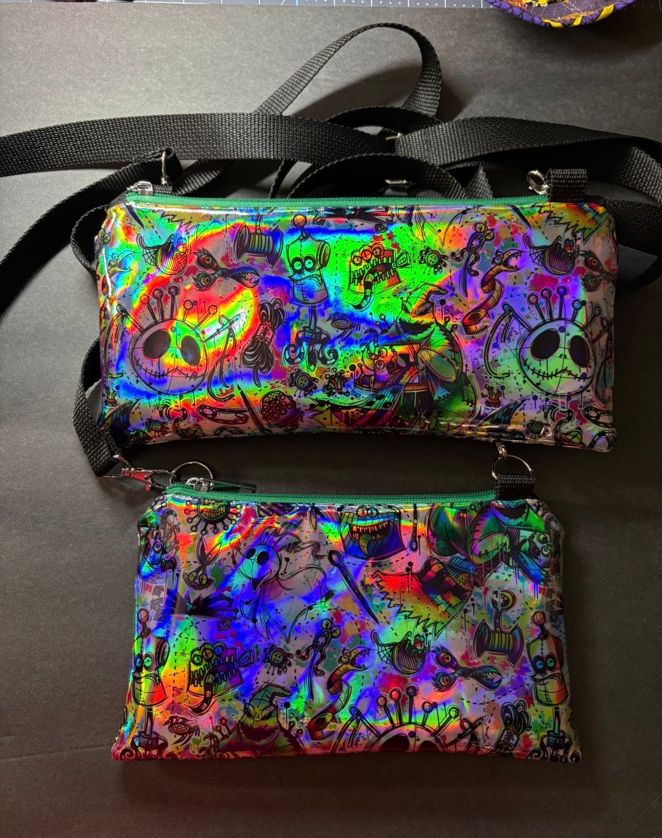 NBC HOLOGRAPHIC RECTANGLE CROSSBODY BAG