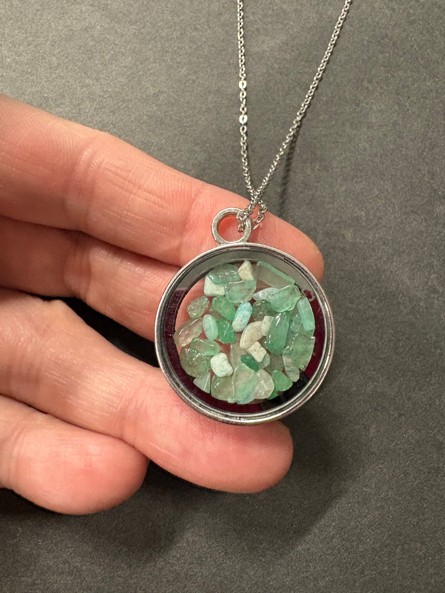 Aventurine chip necklace