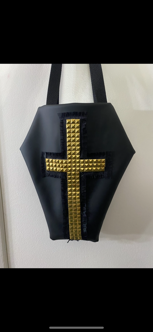 Coffin tote Cross Studded