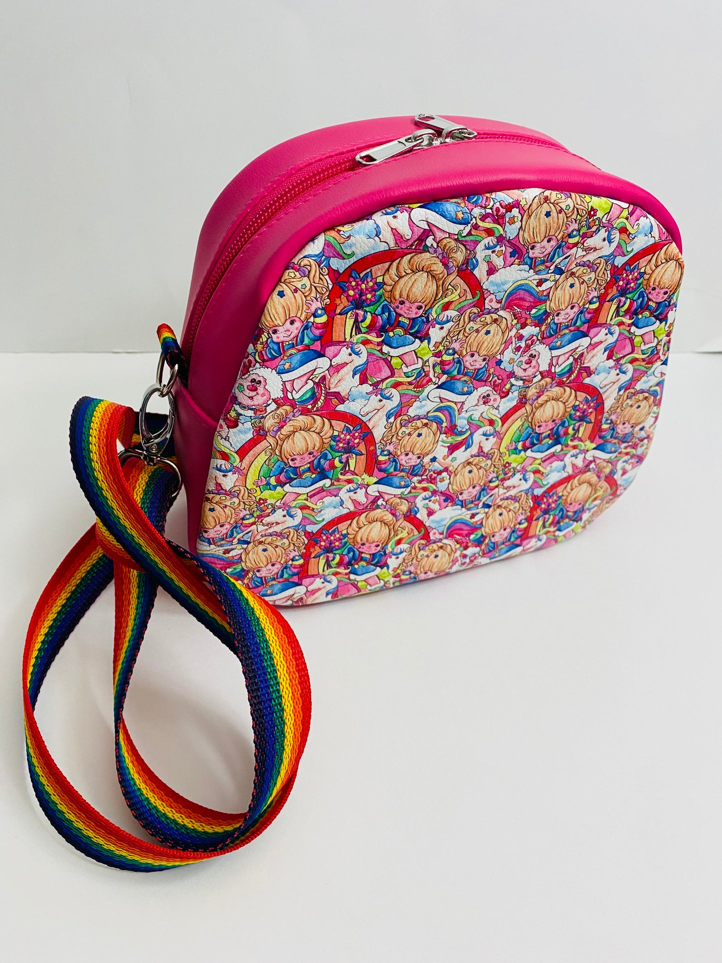 RAINBOW GIRL BOWLER CROSSBODY BAG