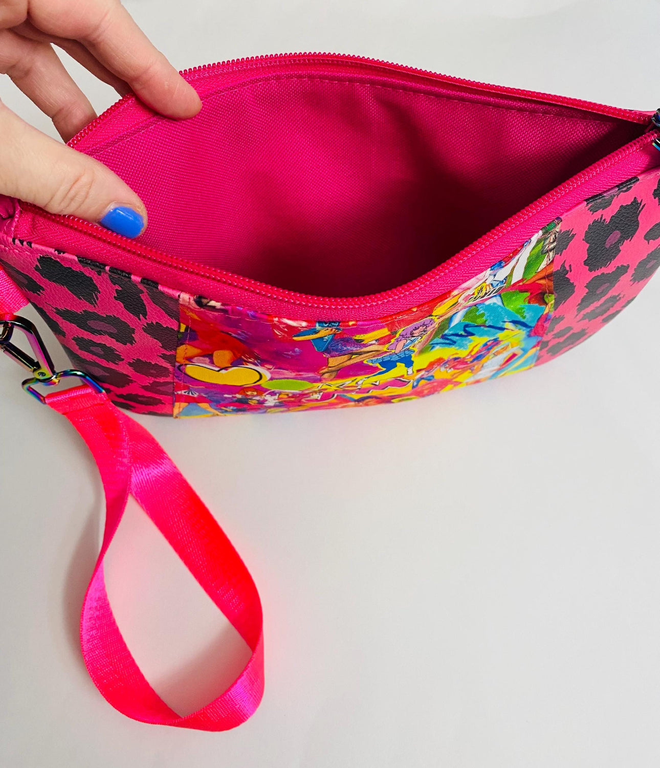 JEM and the holograms PINK LEOPARD wristlet clutch pouch