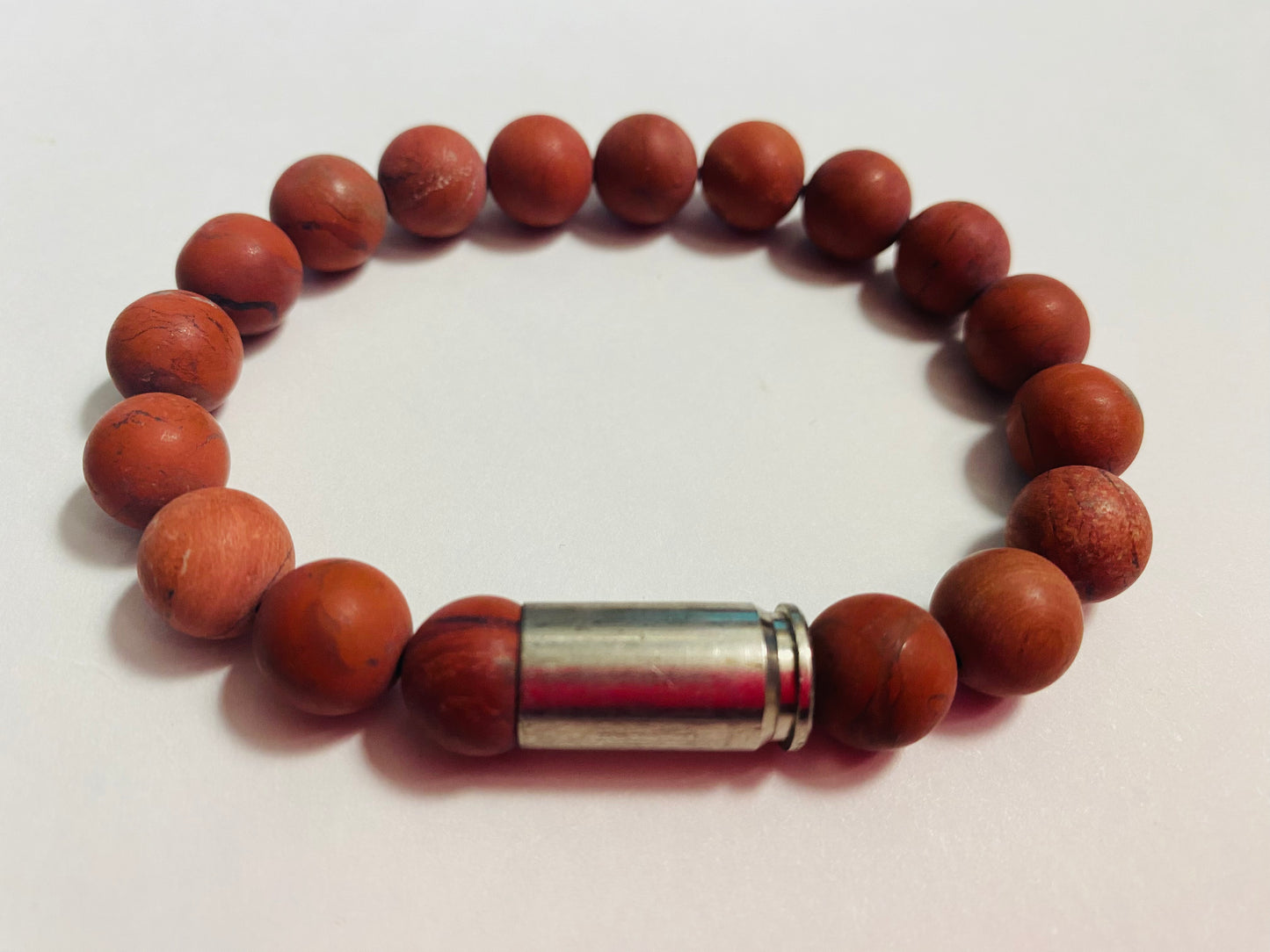 Red jasper bullet bracelet