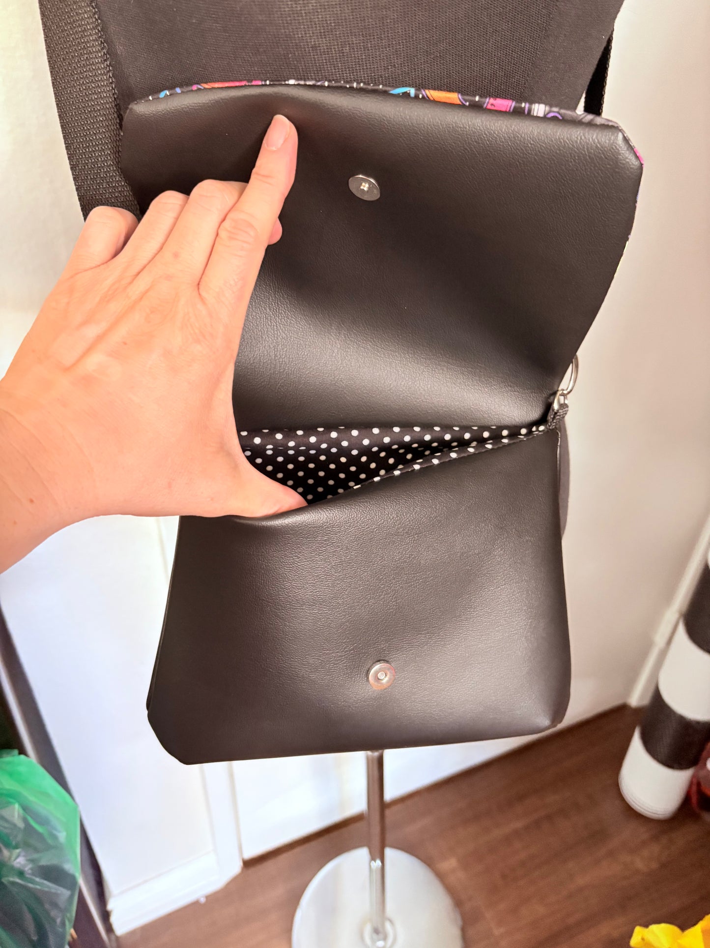 Ghostface scream Ouija flap crossbody bag