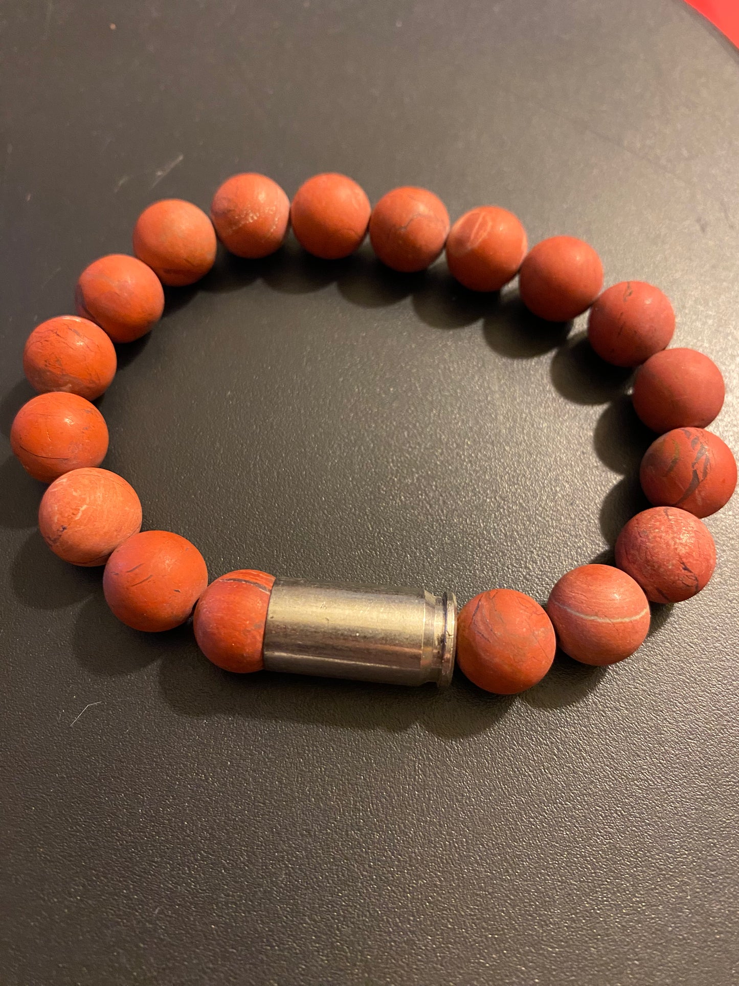 Red jasper bullet bracelet