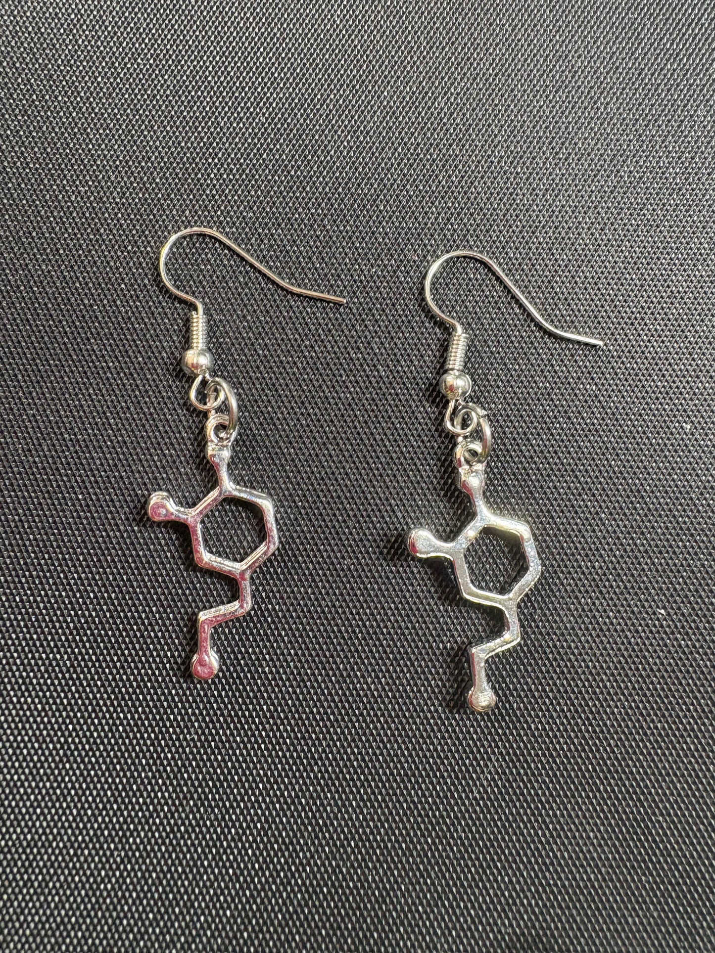 Dopamine molecule earrings