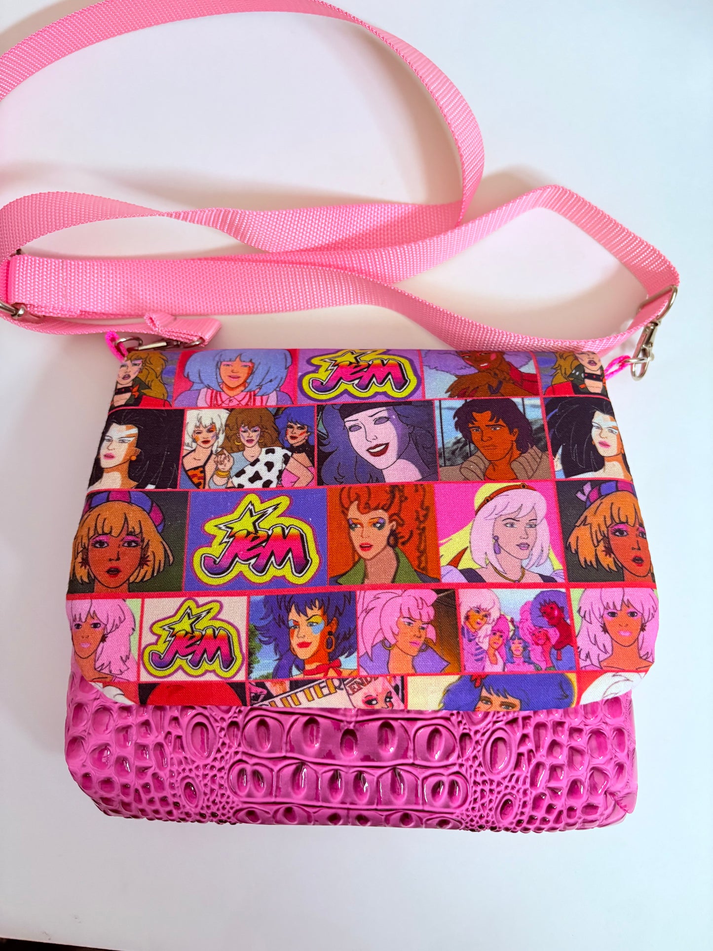 JEM PINK CROC CROSSBODY
