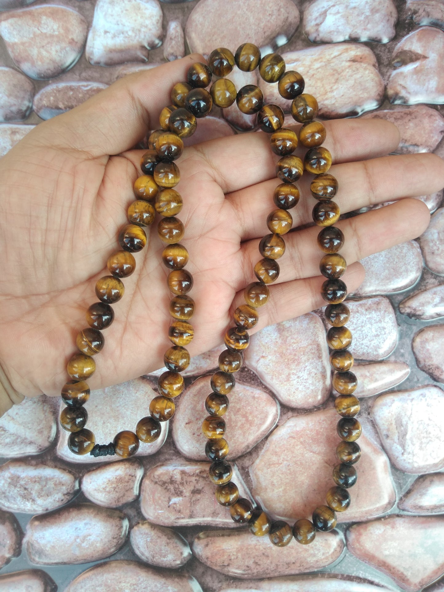 TIGER EYE HANDMADE BEADED NECKLACE