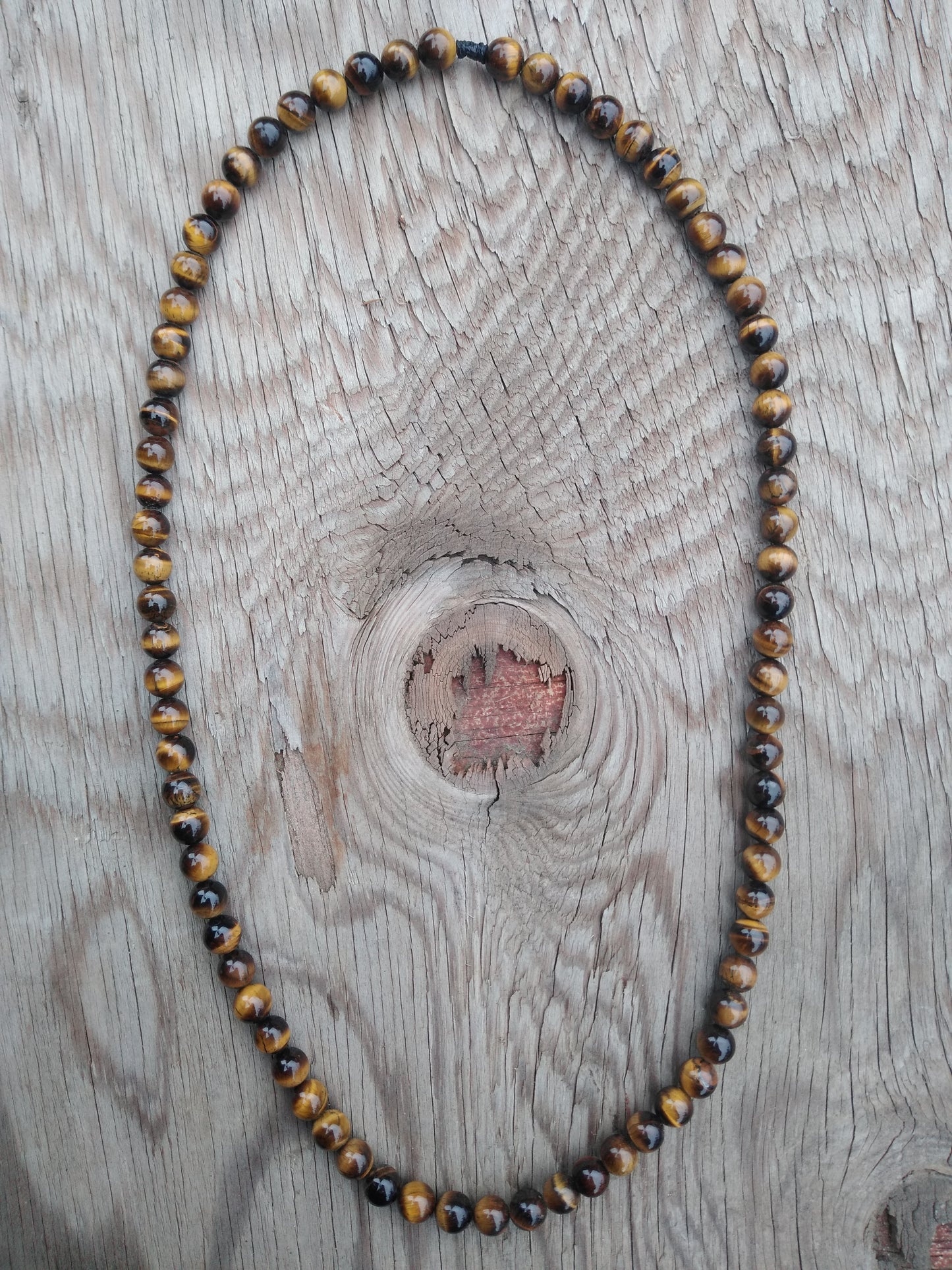 TIGER EYE HANDMADE BEADED NECKLACE