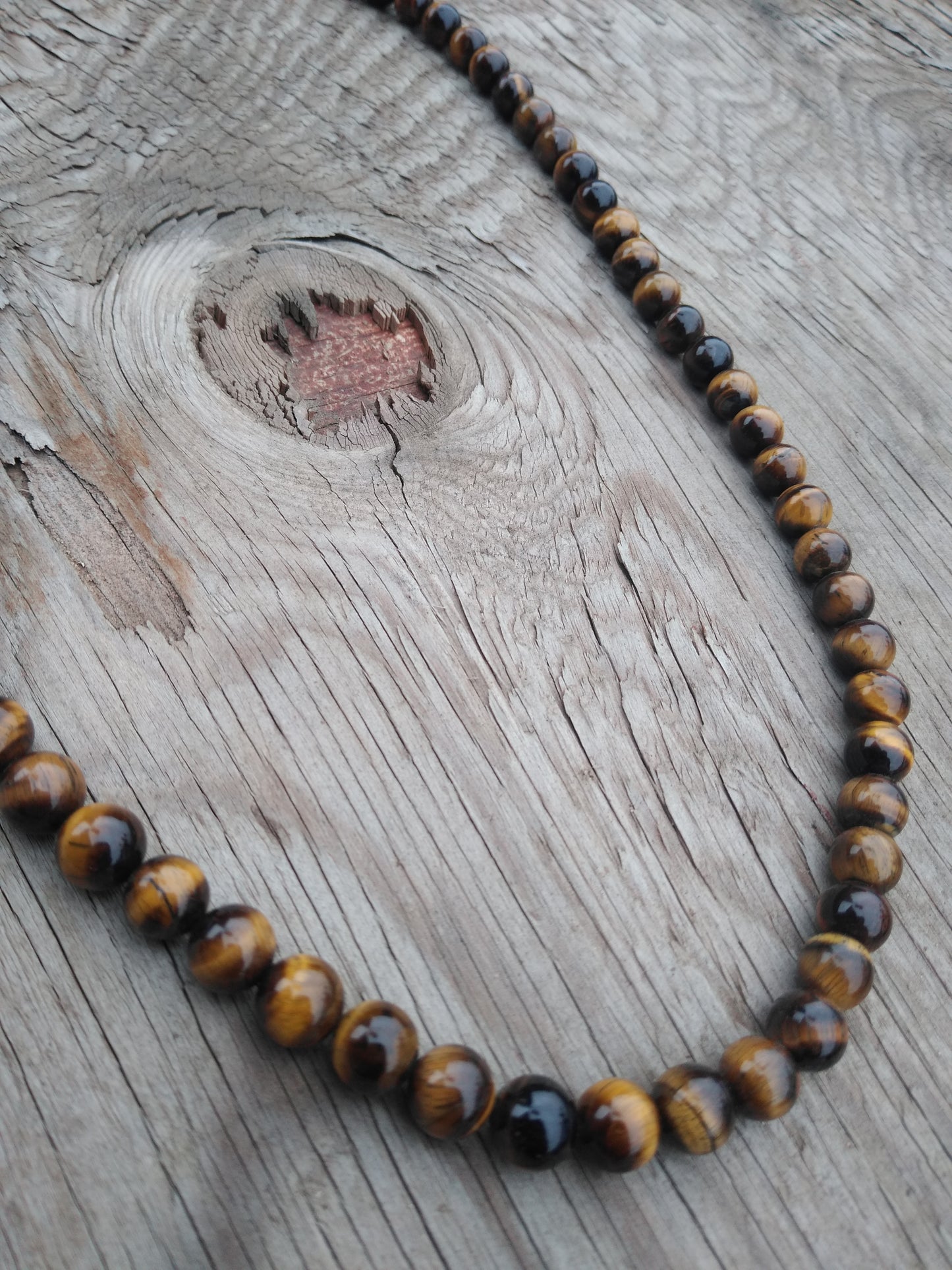 TIGER EYE HANDMADE BEADED NECKLACE