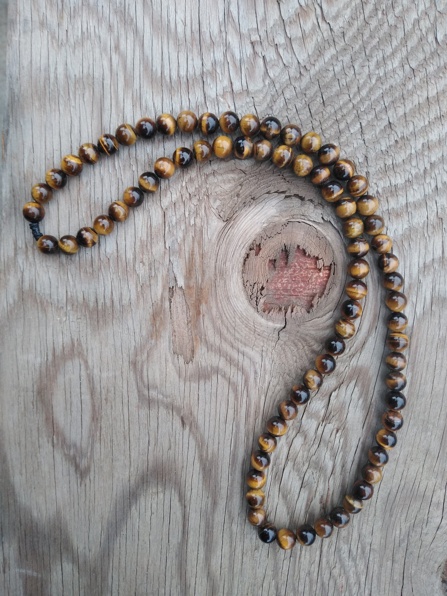 TIGER EYE HANDMADE BEADED NECKLACE