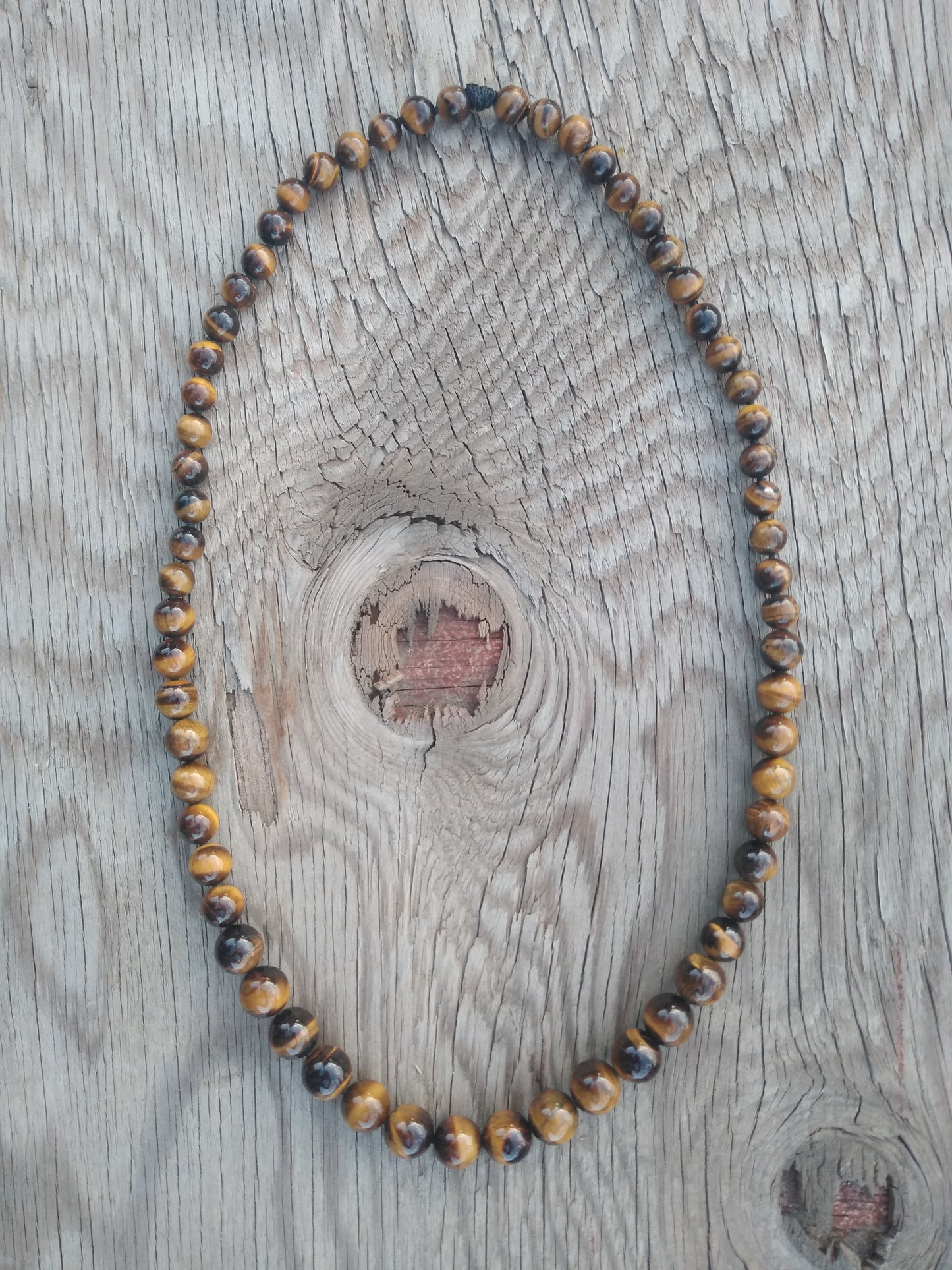 14MM TIGER EYE BEADED NECKLACE