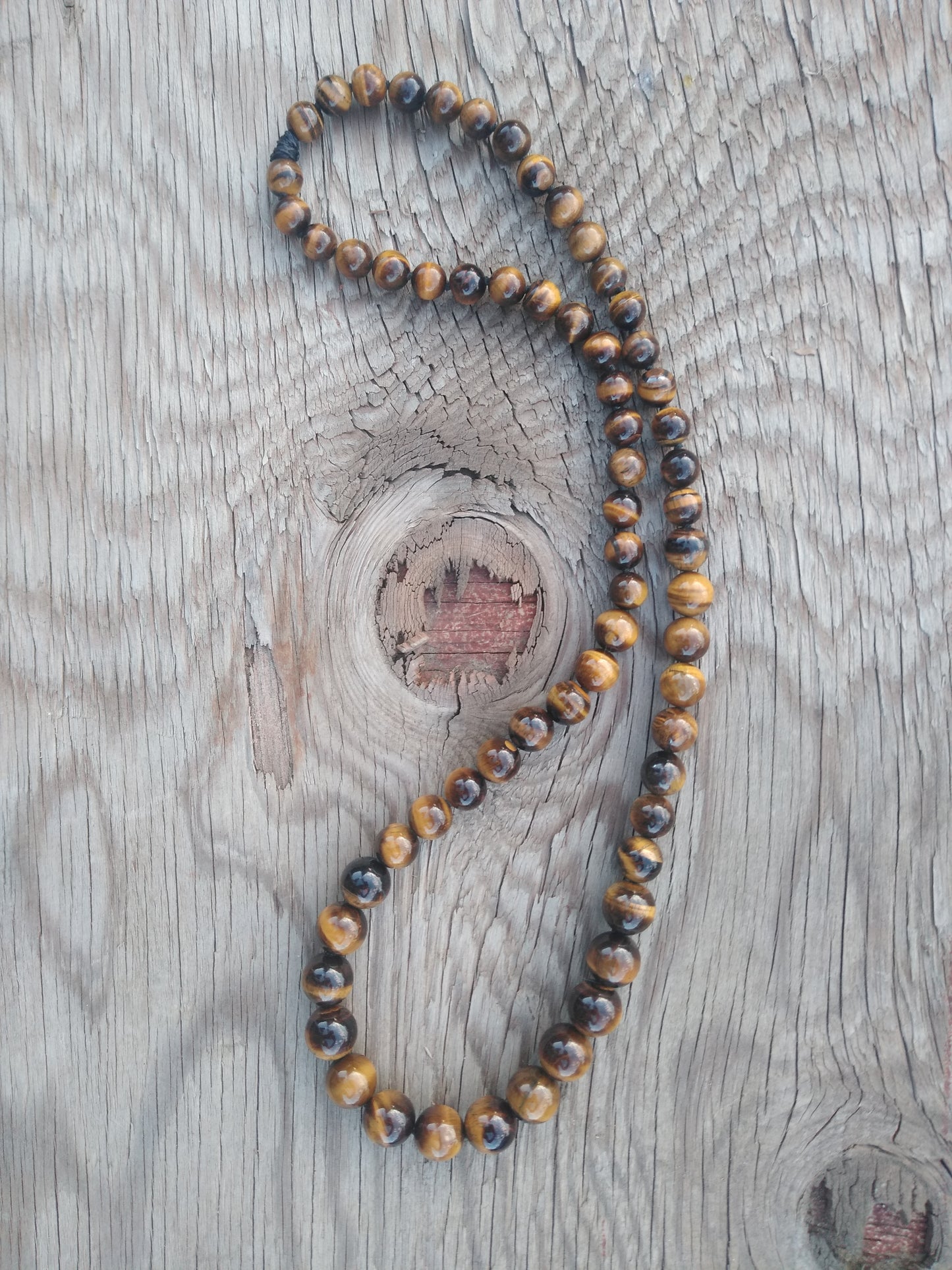 14MM TIGER EYE BEADED NECKLACE