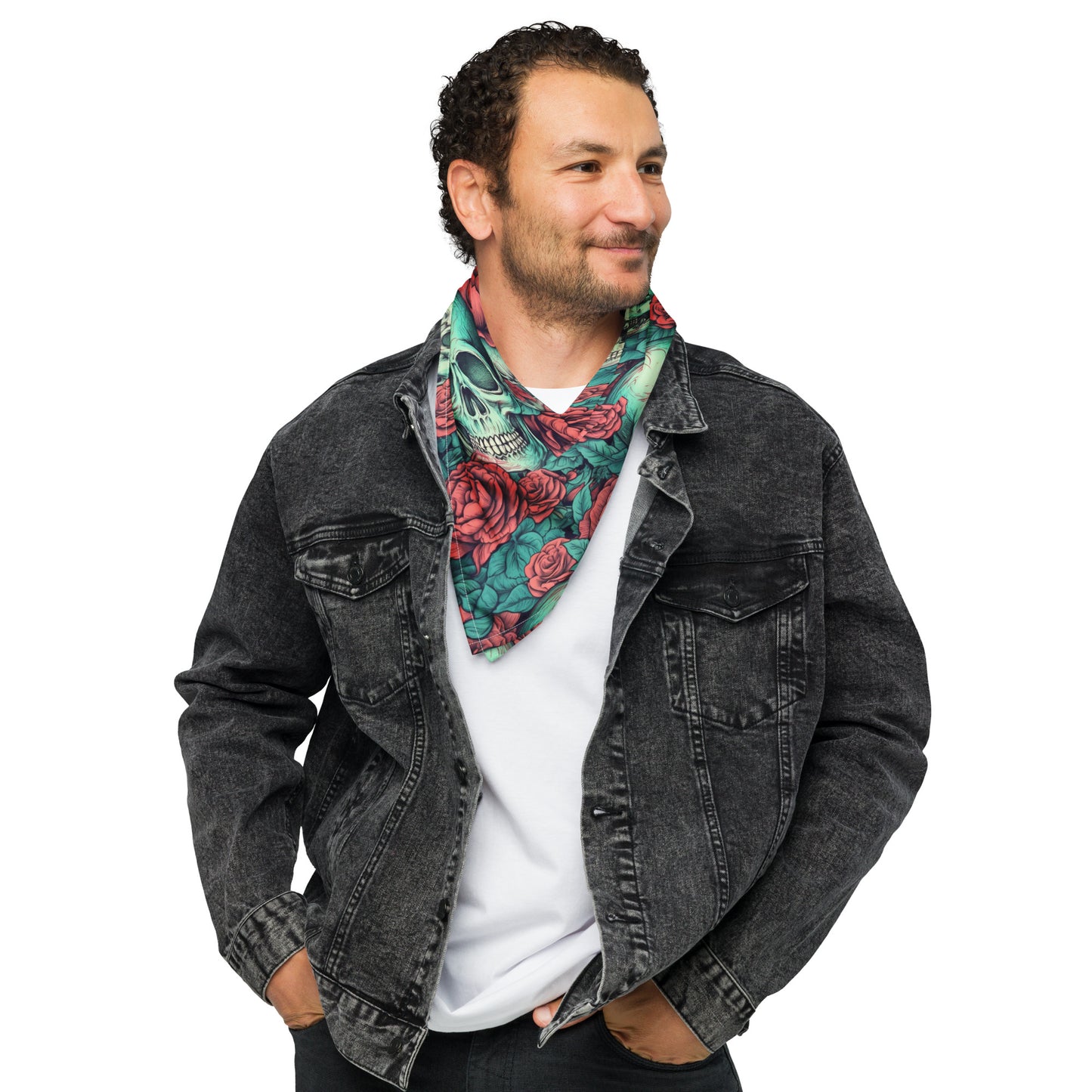 skull and roses bandana