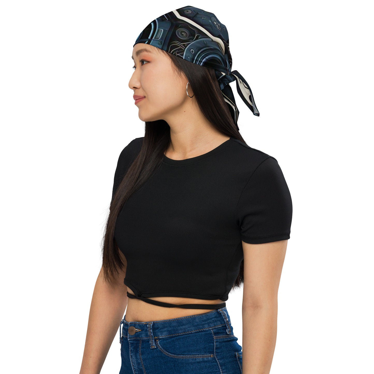 BLUE DISTRESSED SPEAKERS BANDANA