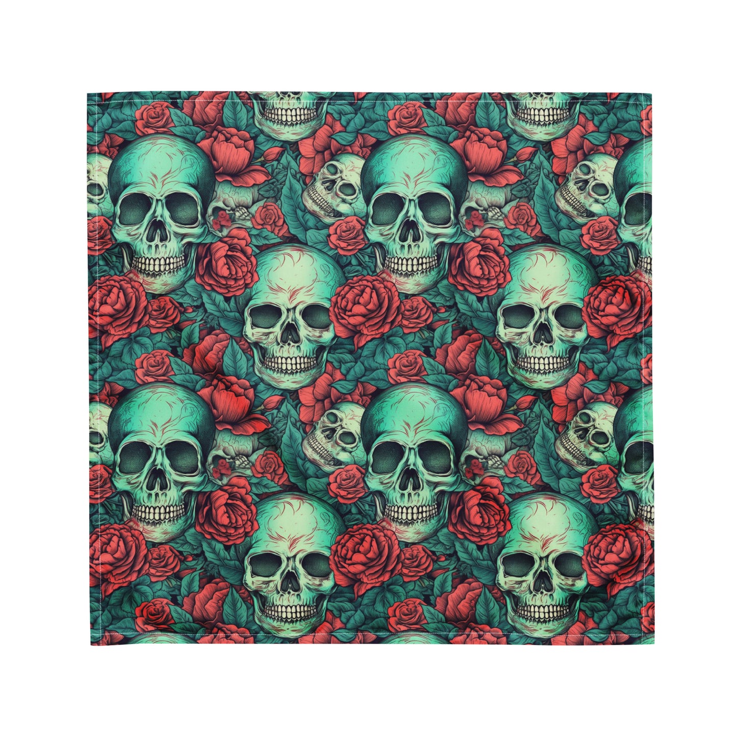 SKULL AND ROSES BANDANA