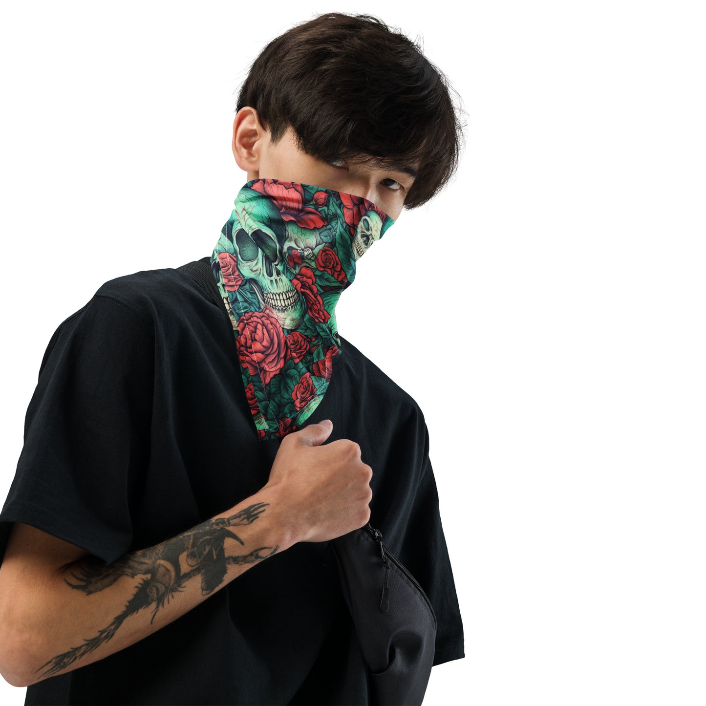 skull and roses bandana