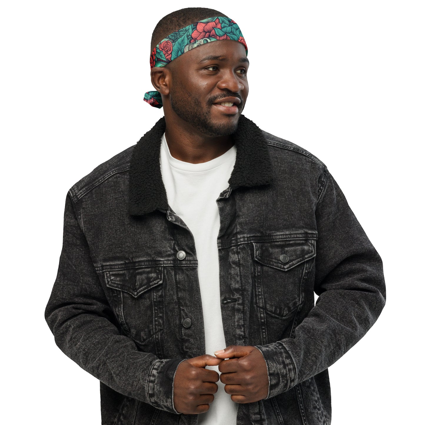 SKULL AND ROSES BANDANA