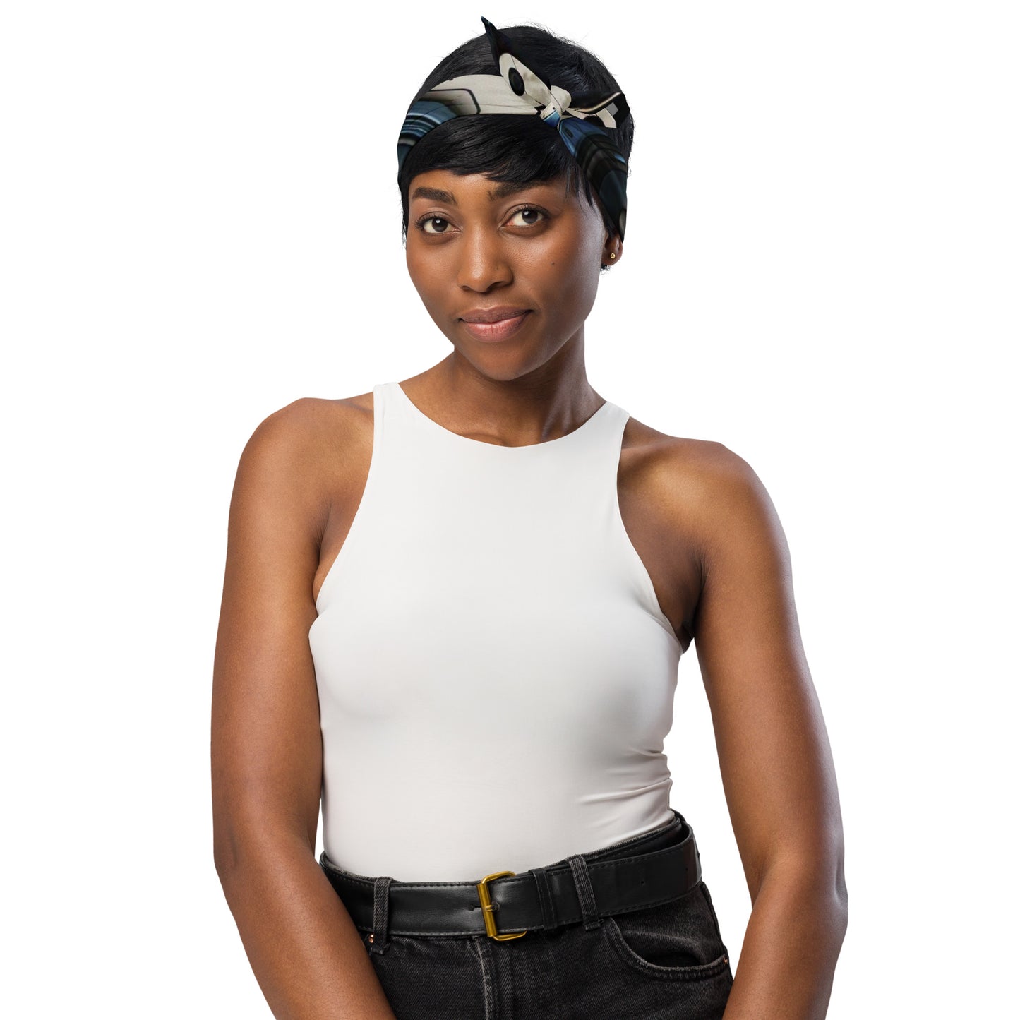 BLUE DISTRESSED SPEAKERS BANDANA