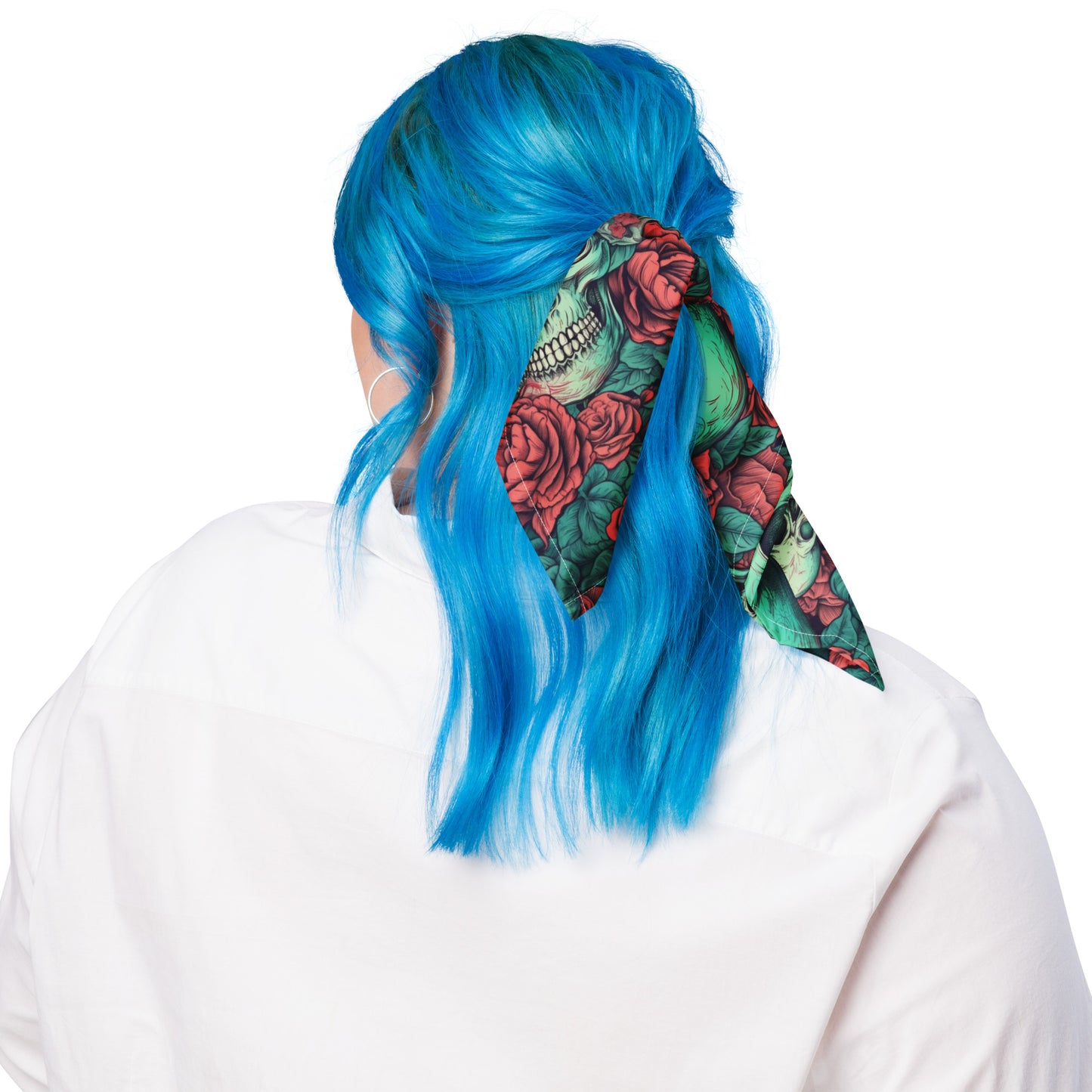 SKULL AND ROSES BANDANA