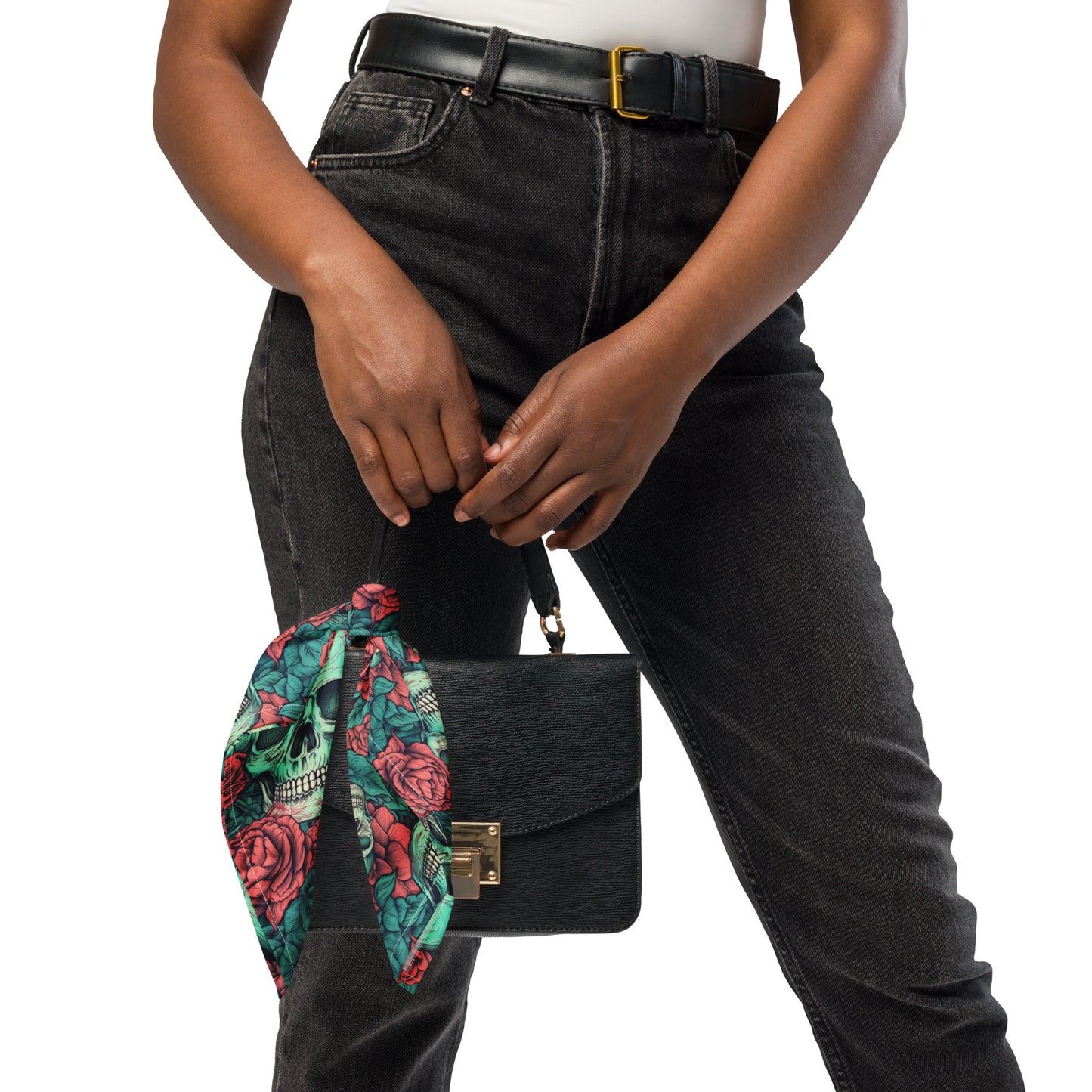 SKULL AND ROSES BANDANA