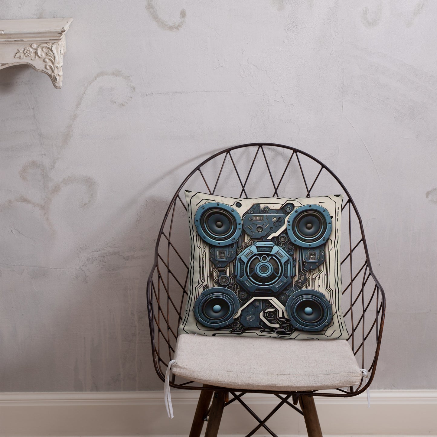BLUE DISTRESSED Pillow
