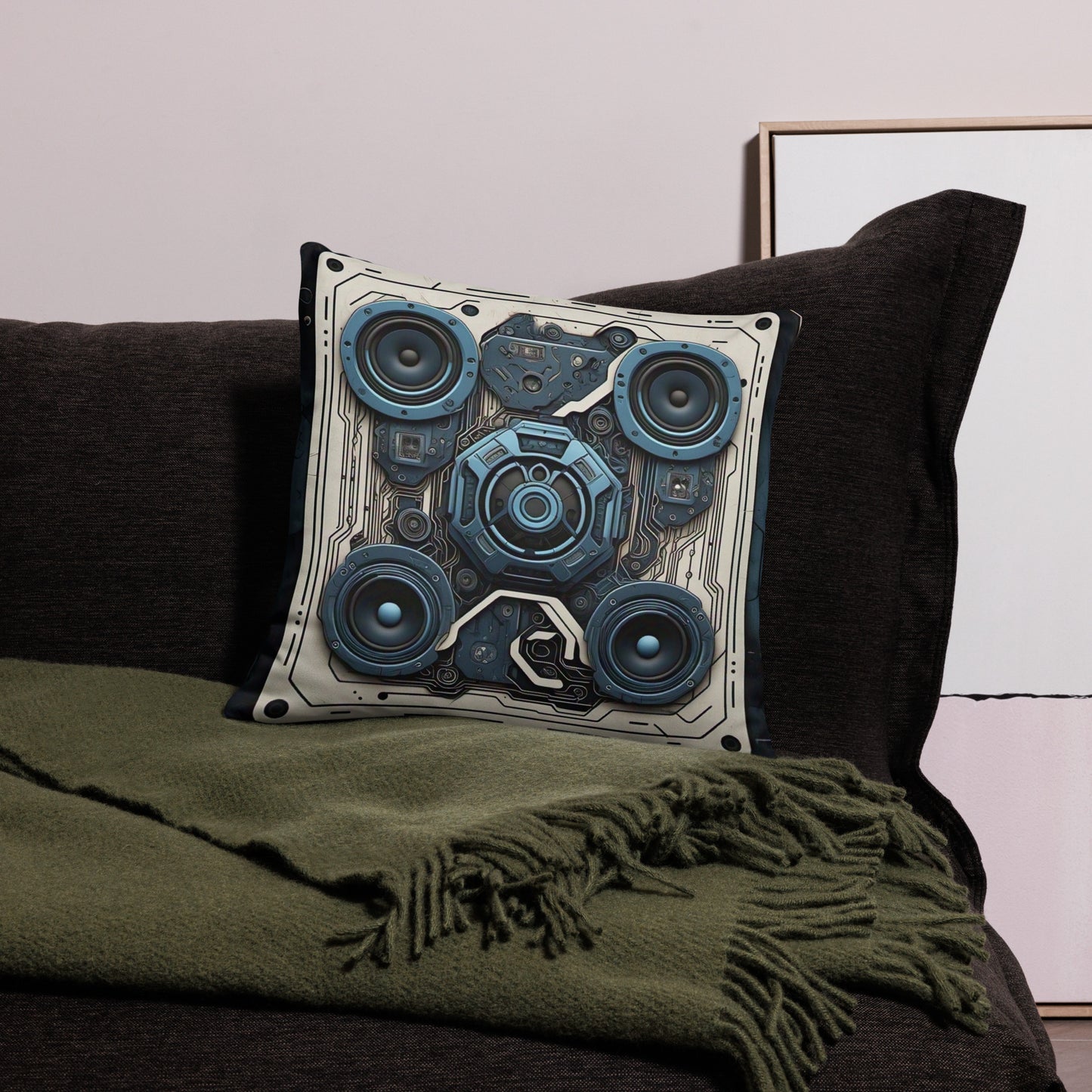 BLUE DISTRESSED Pillow