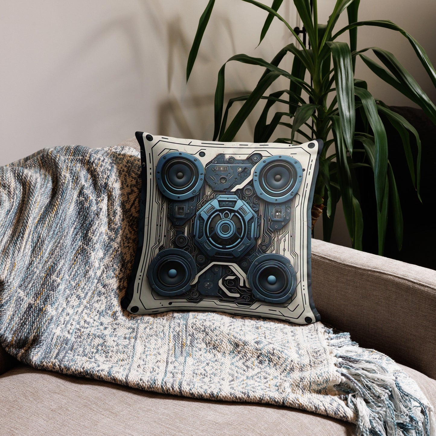 BLUE DISTRESSED Pillow