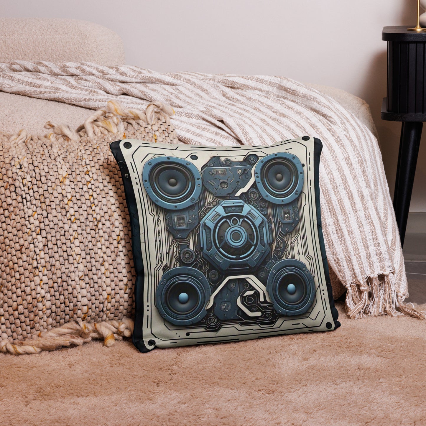BLUE DISTRESSED Pillow