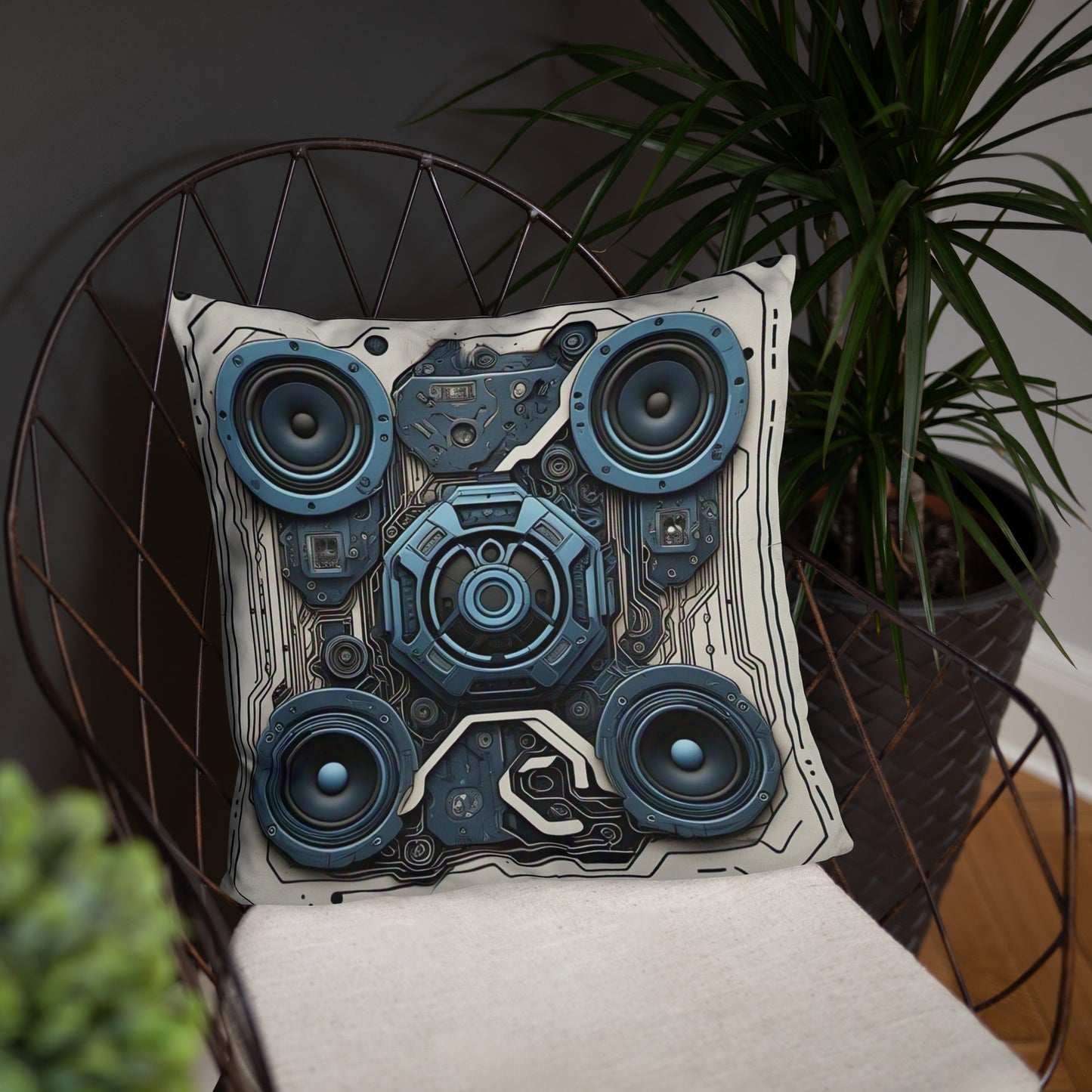BLUE DISTRESSED Pillow