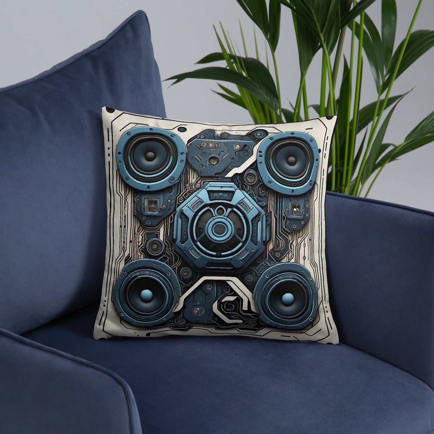 BLUE DISTRESSED Pillow