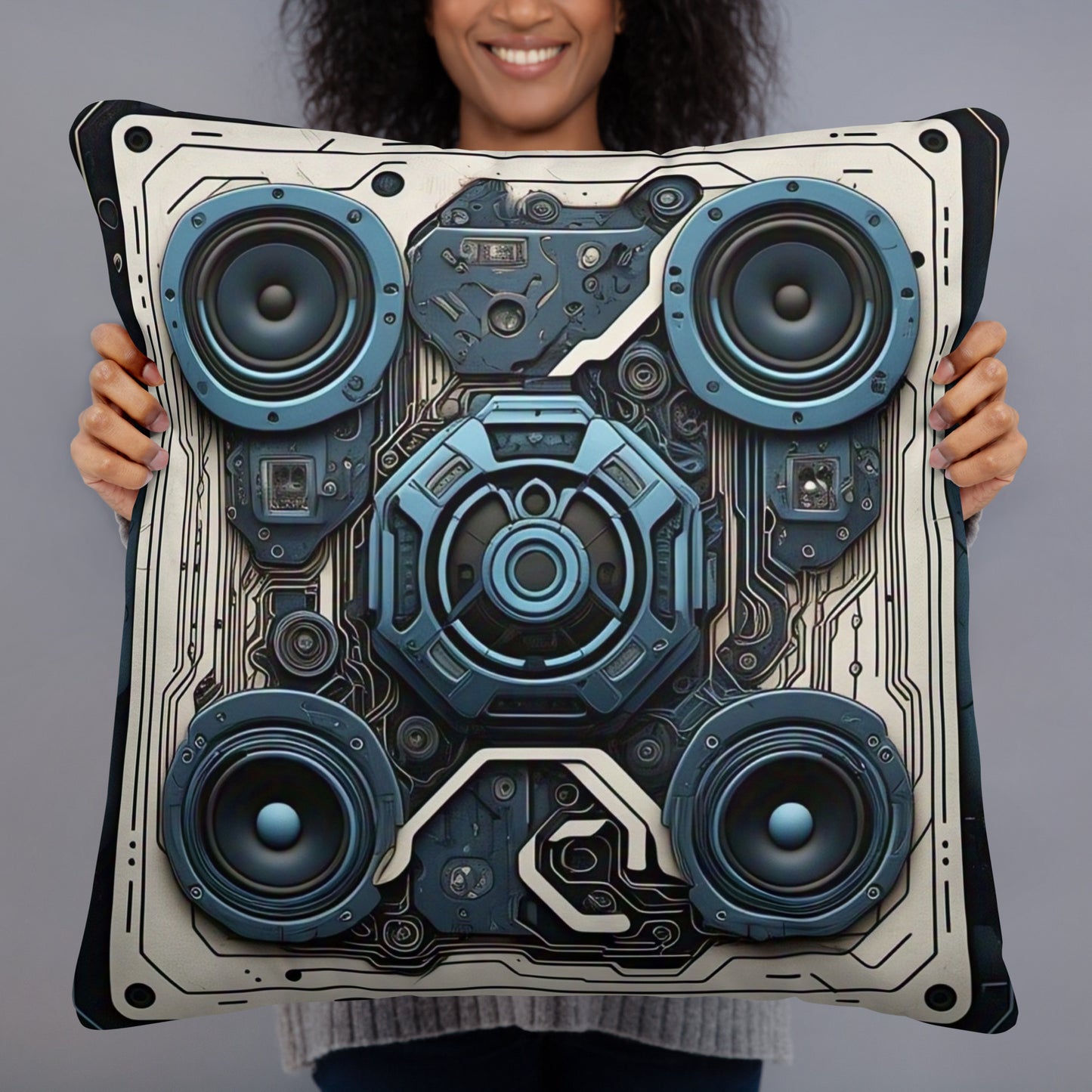BLUE DISTRESSED Pillow