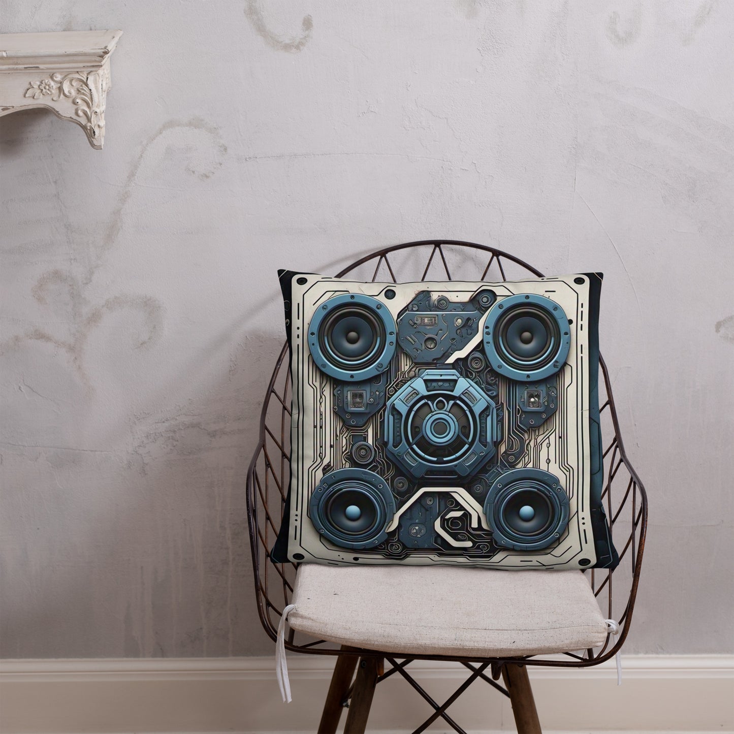 BLUE DISTRESSED Pillow