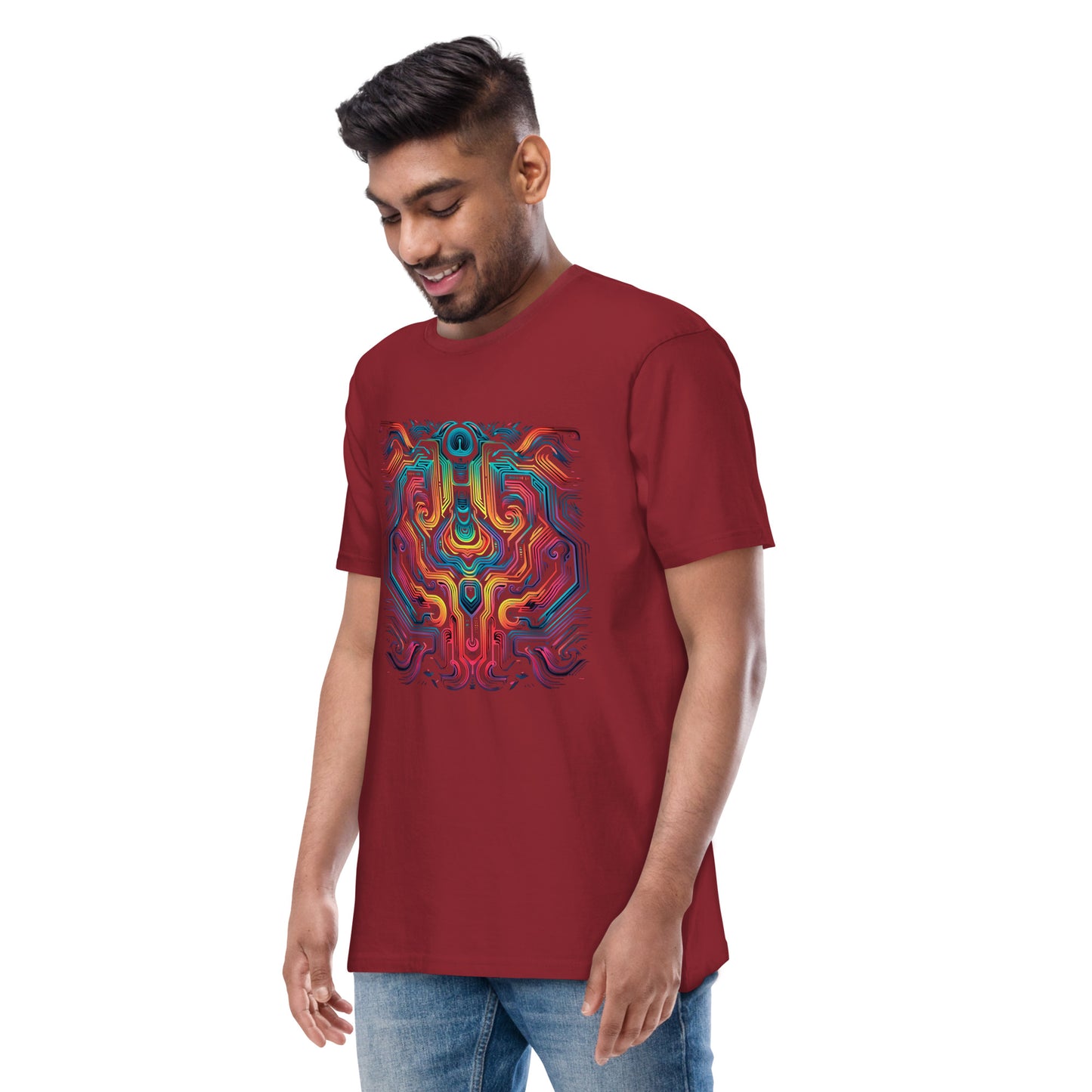 optical illusion colorful tshirt