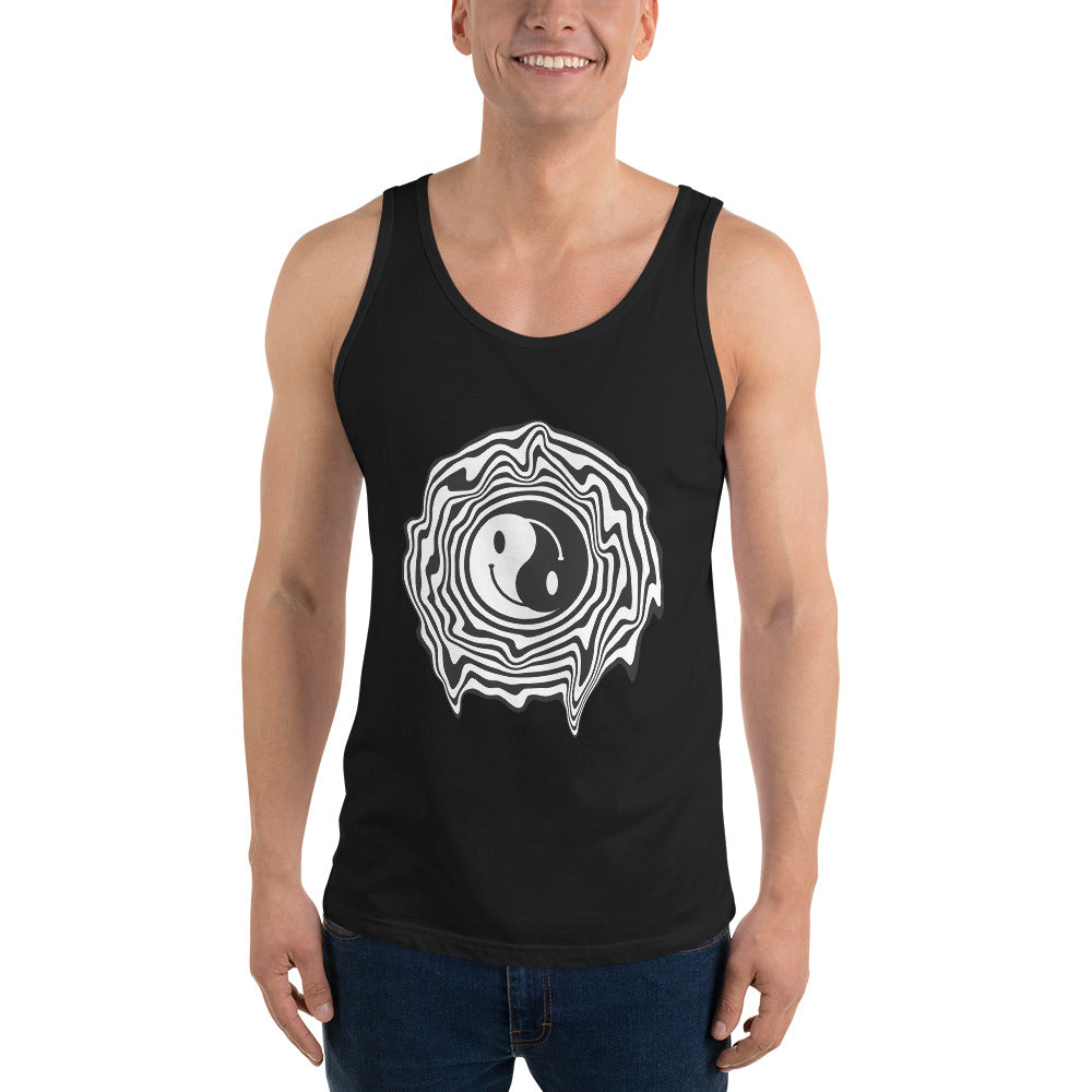 Yin Yang Smiley Face tank top Positive balance design Trendy tank top Fashionable yoga attire