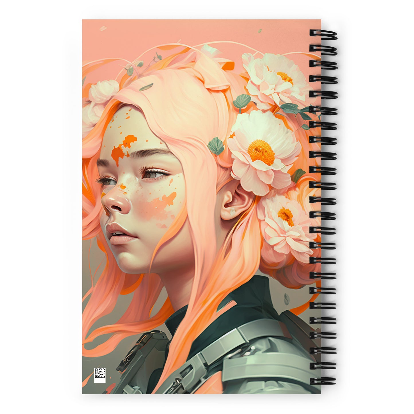 FLOWER GIRL SERIES DOTTED SPIRAL NOTEBOOK