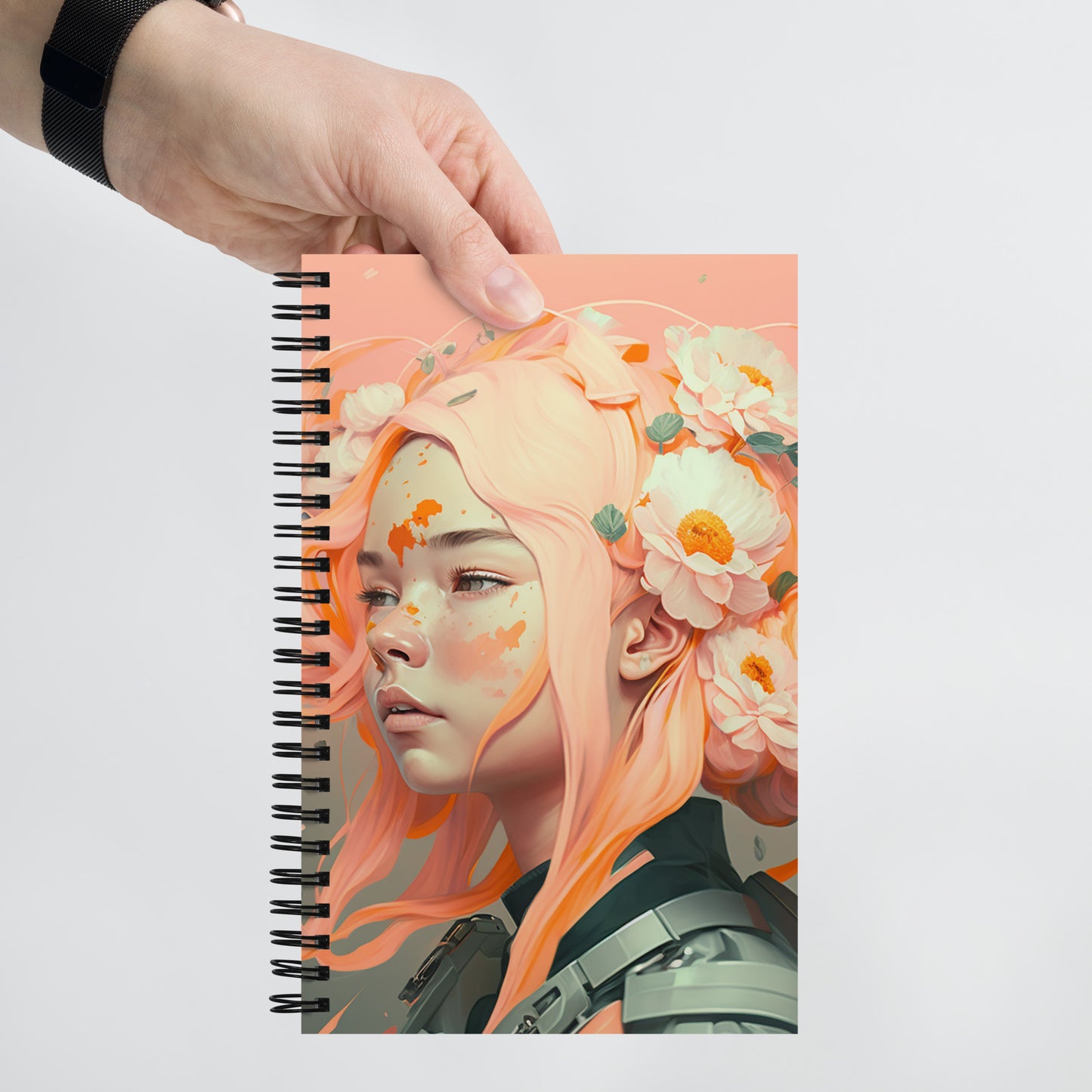 FLOWER GIRL SERIES DOTTED SPIRAL NOTEBOOK