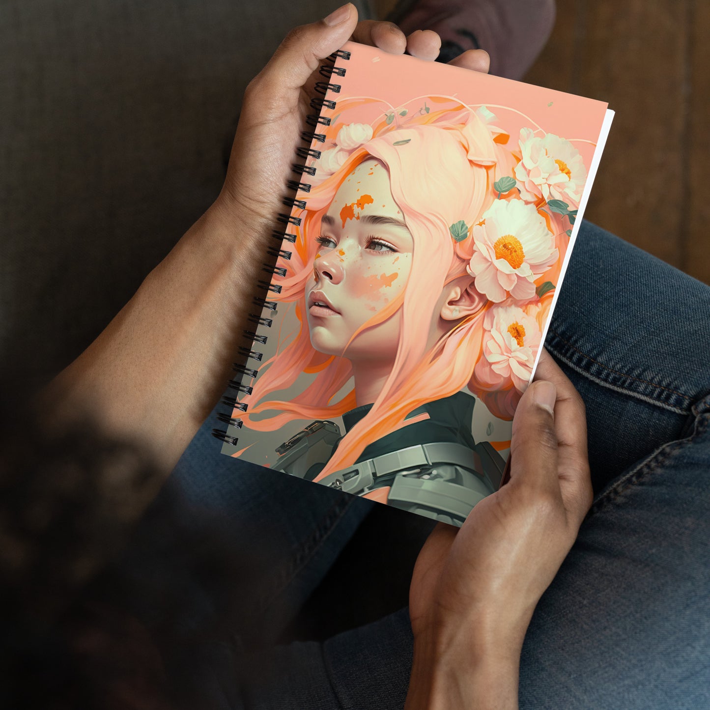 FLOWER GIRL SERIES DOTTED SPIRAL NOTEBOOK