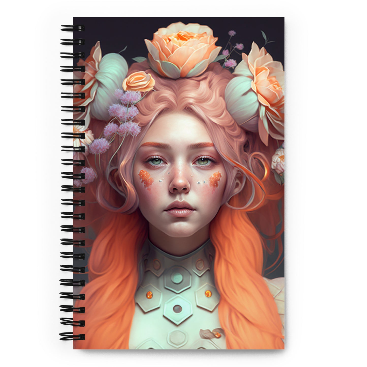 FLOWER GIRL SERIES DOTTED SPIRAL NOTEBOOK