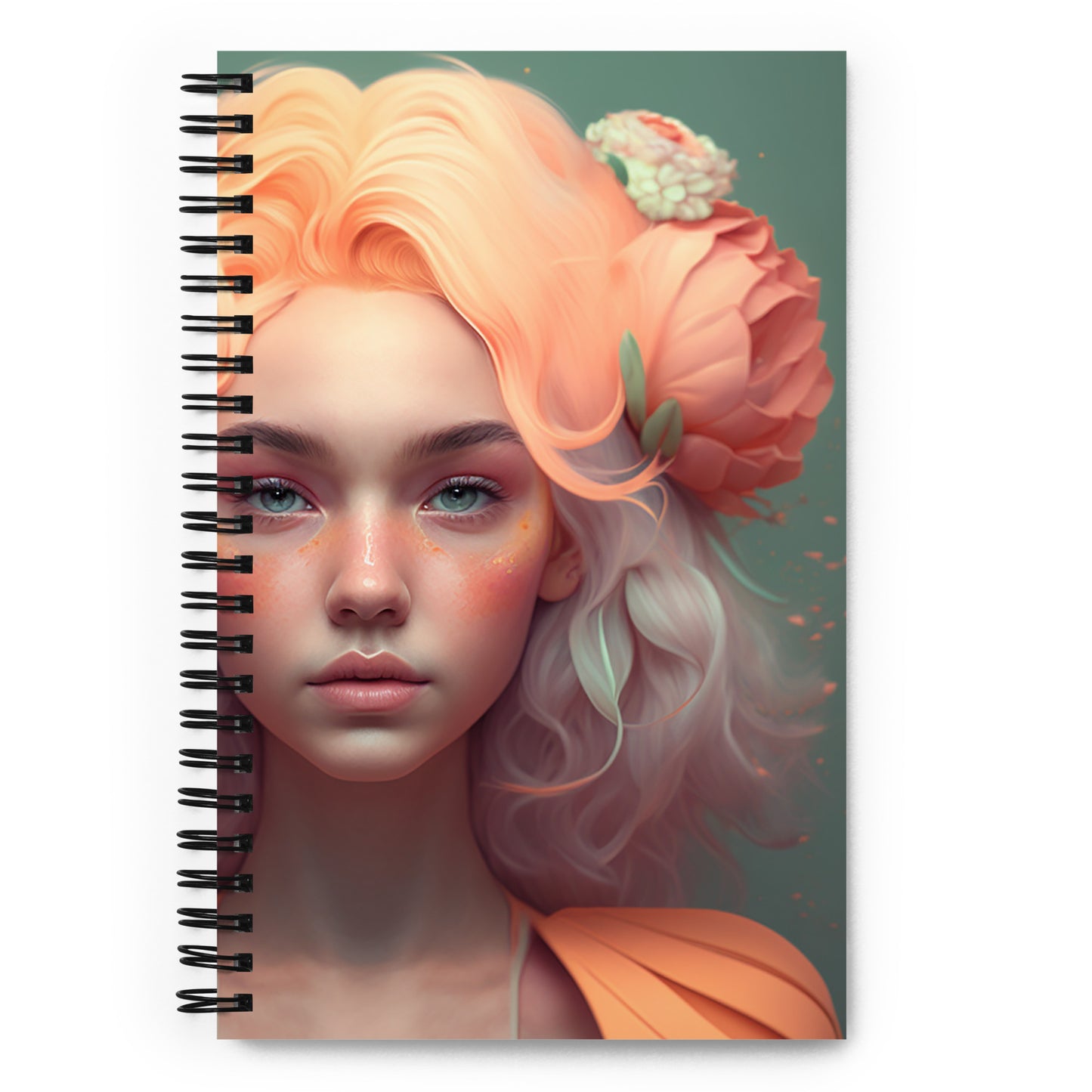 FLOWER GIRL SERIES DOTTED SPIRAL NOTEBOOK