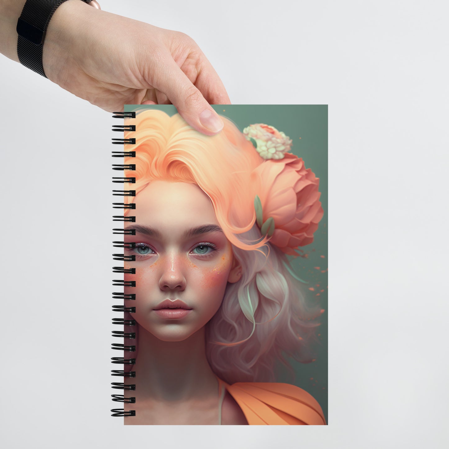 FLOWER GIRL SERIES DOTTED SPIRAL NOTEBOOK