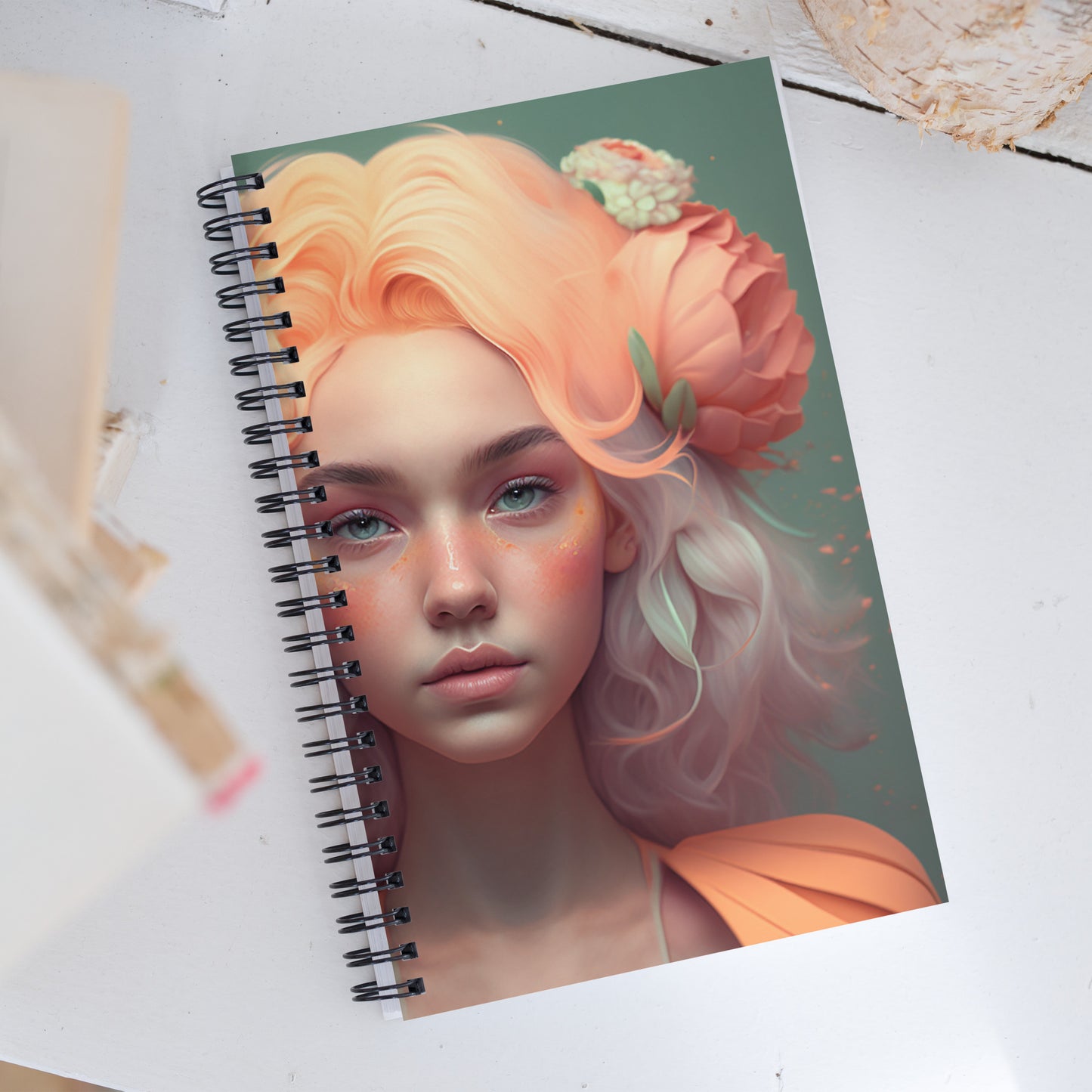 FLOWER GIRL SERIES DOTTED SPIRAL NOTEBOOK
