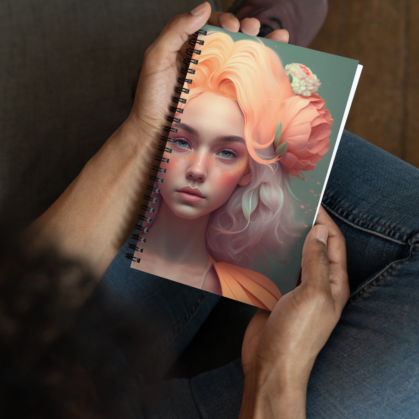 FLOWER GIRL SERIES DOTTED SPIRAL NOTEBOOK