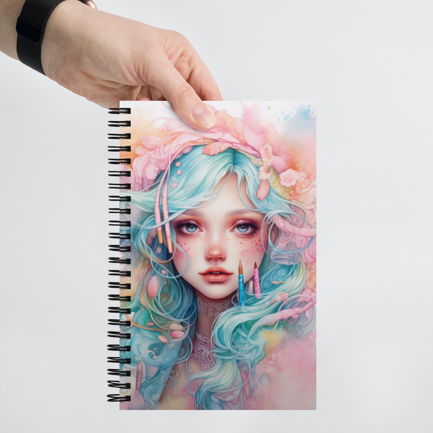 PASTEL GIRL SPIRAL DOTTED NOTEBOOK SERIES