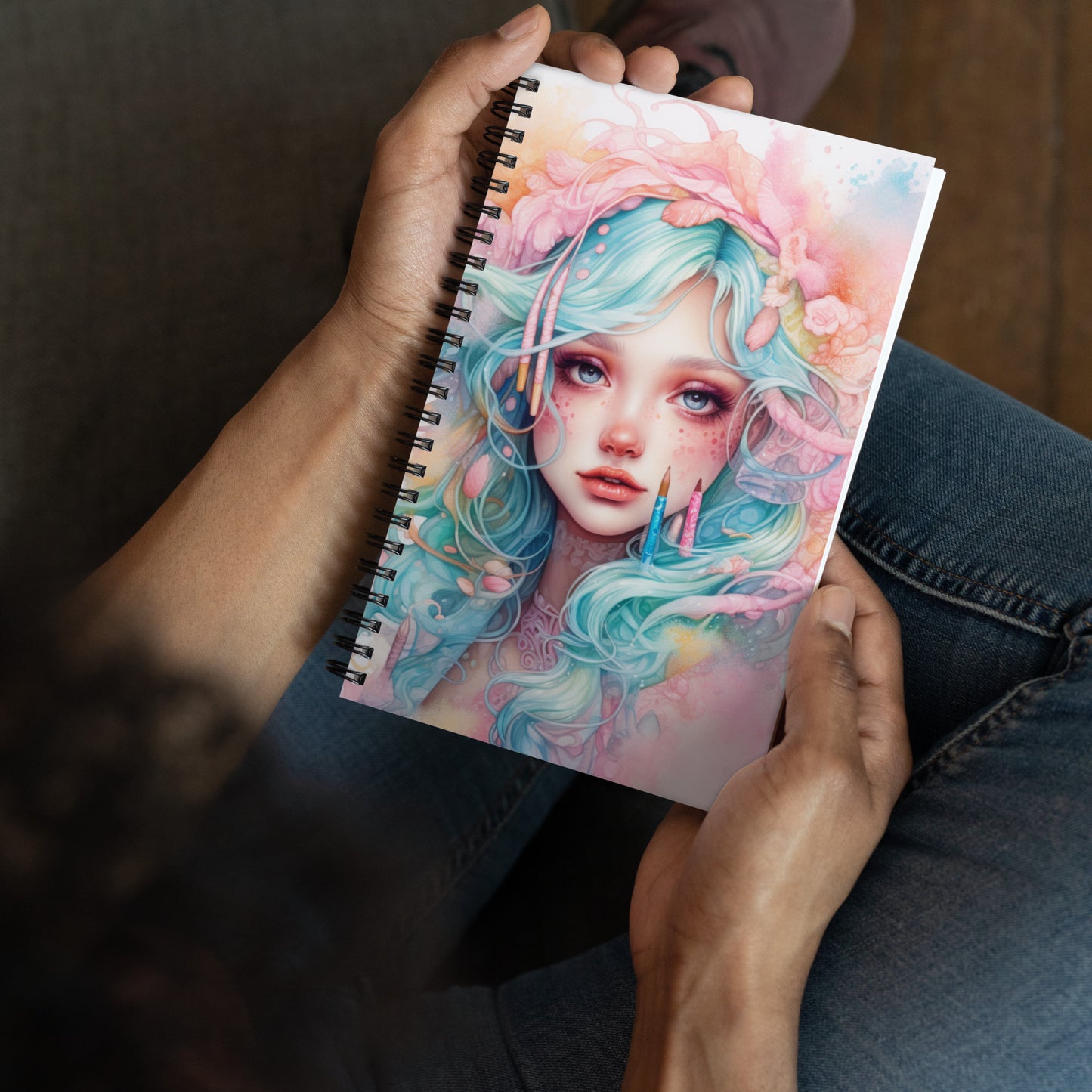 PASTEL GIRL SPIRAL DOTTED NOTEBOOK SERIES