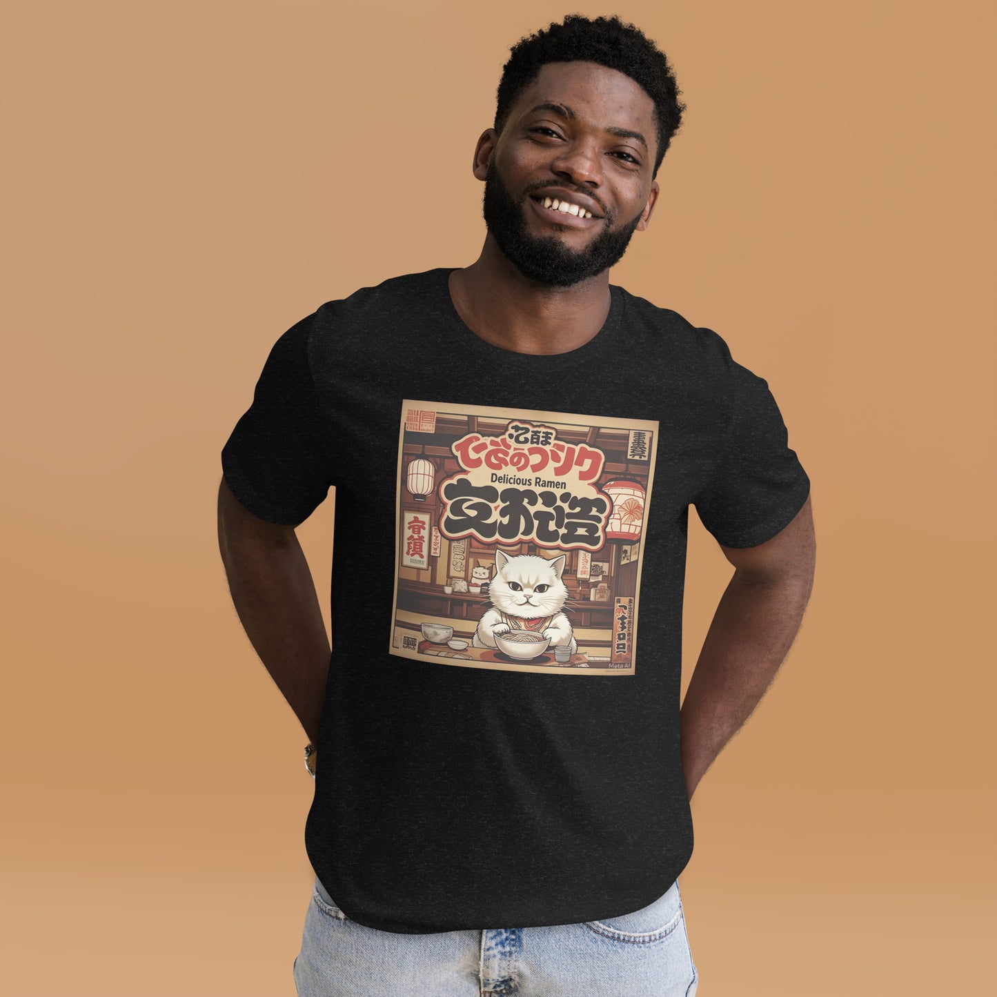 VINTAGE JAPANESE CAT RAMEN Unisex t-shirt